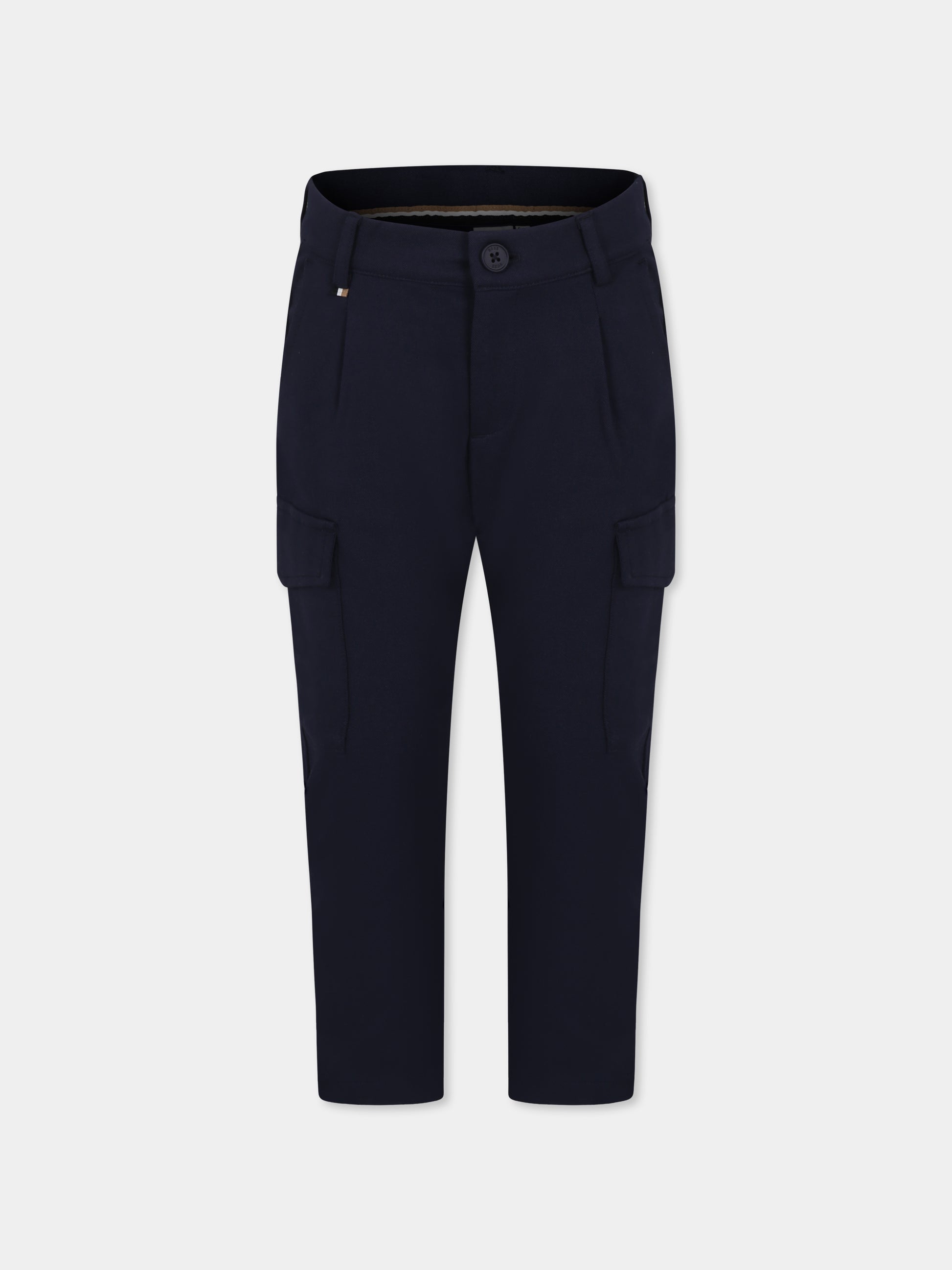 Pantaloni blu per bambino con logo,Boss,J50675 849