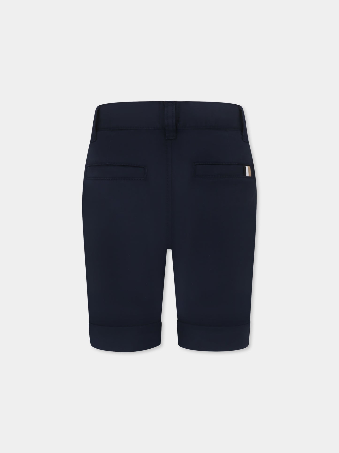 Shorts blu per bambino con logo,Boss,J50682 849