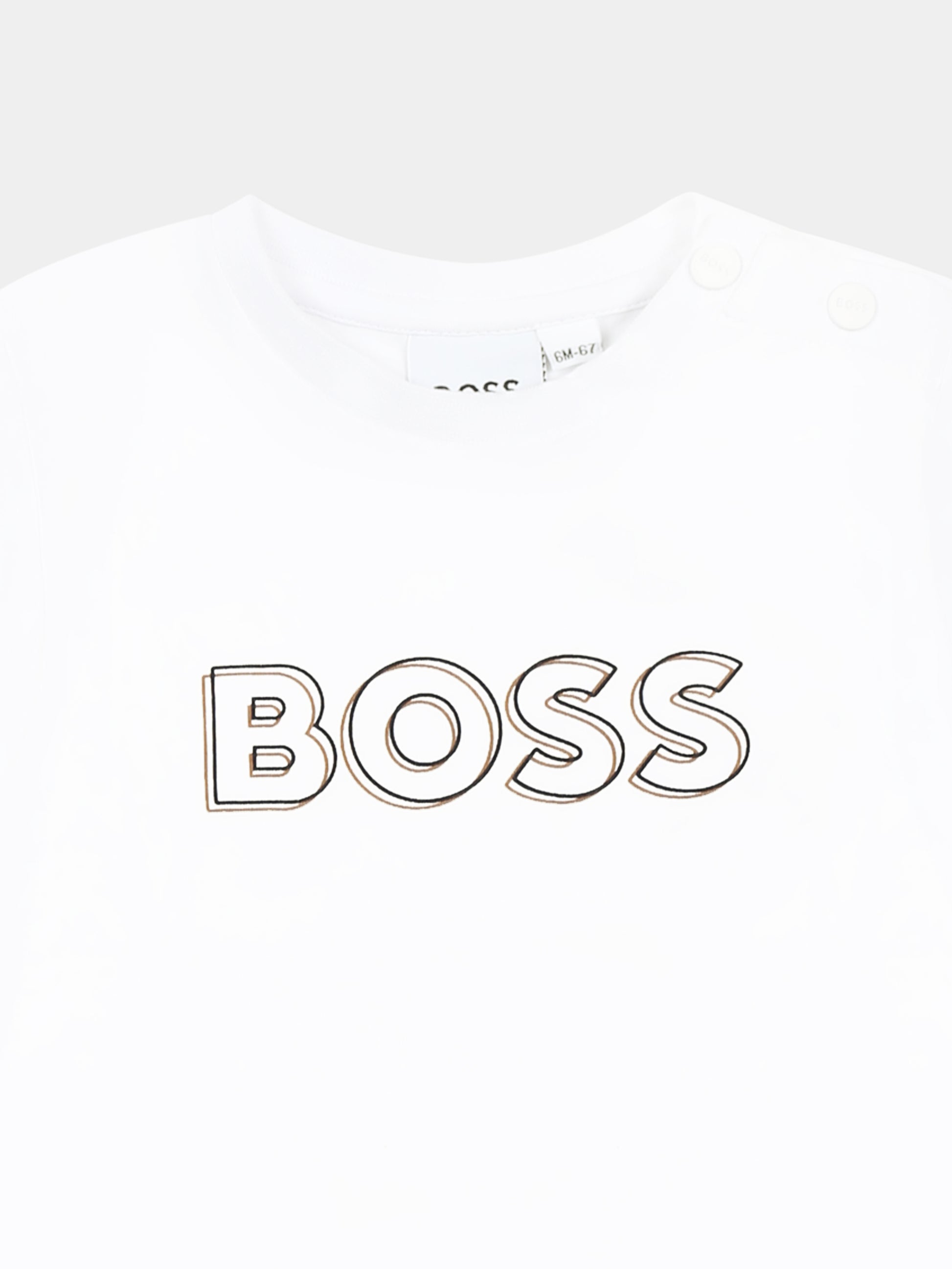 Completo nero per neonato con logo,Boss,J51608 09B