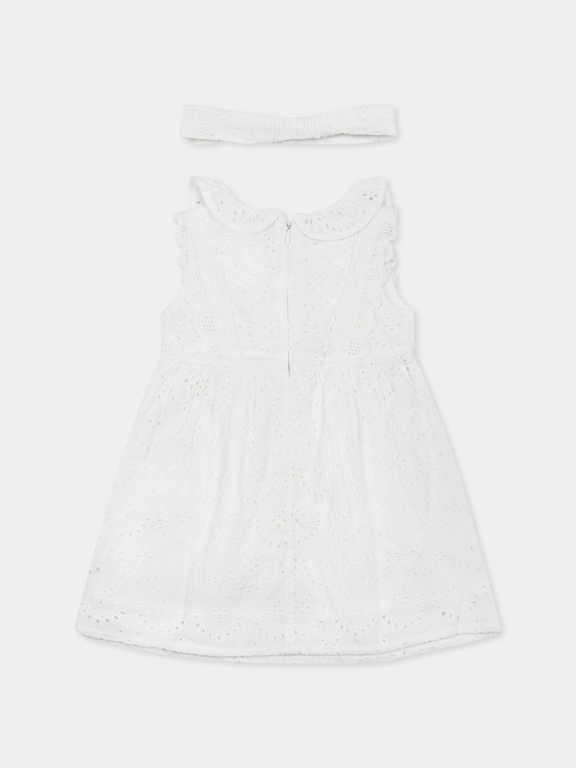 Vestito bianco per neonata con logo,Carrement Beau,Y30088 10P