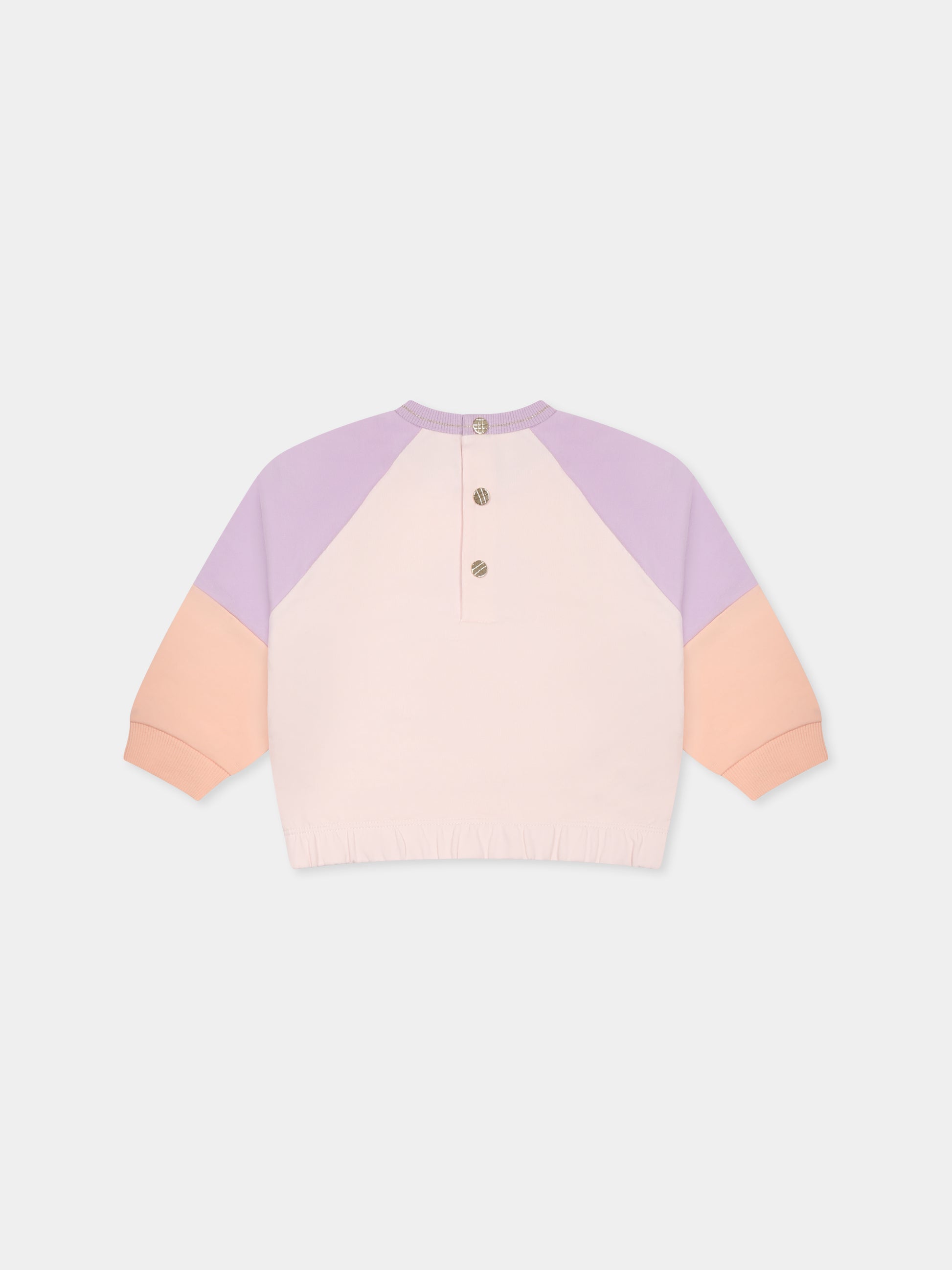 Felpa rosa per neonata con conchiglia,Carrement Beau,Y30110 Z41