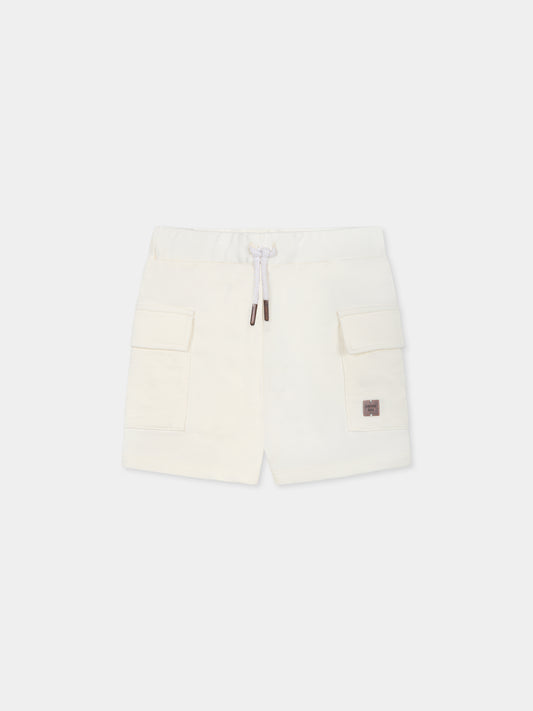 Shorts gialli per neonato con logo,Carrement Beau,Y30146 519