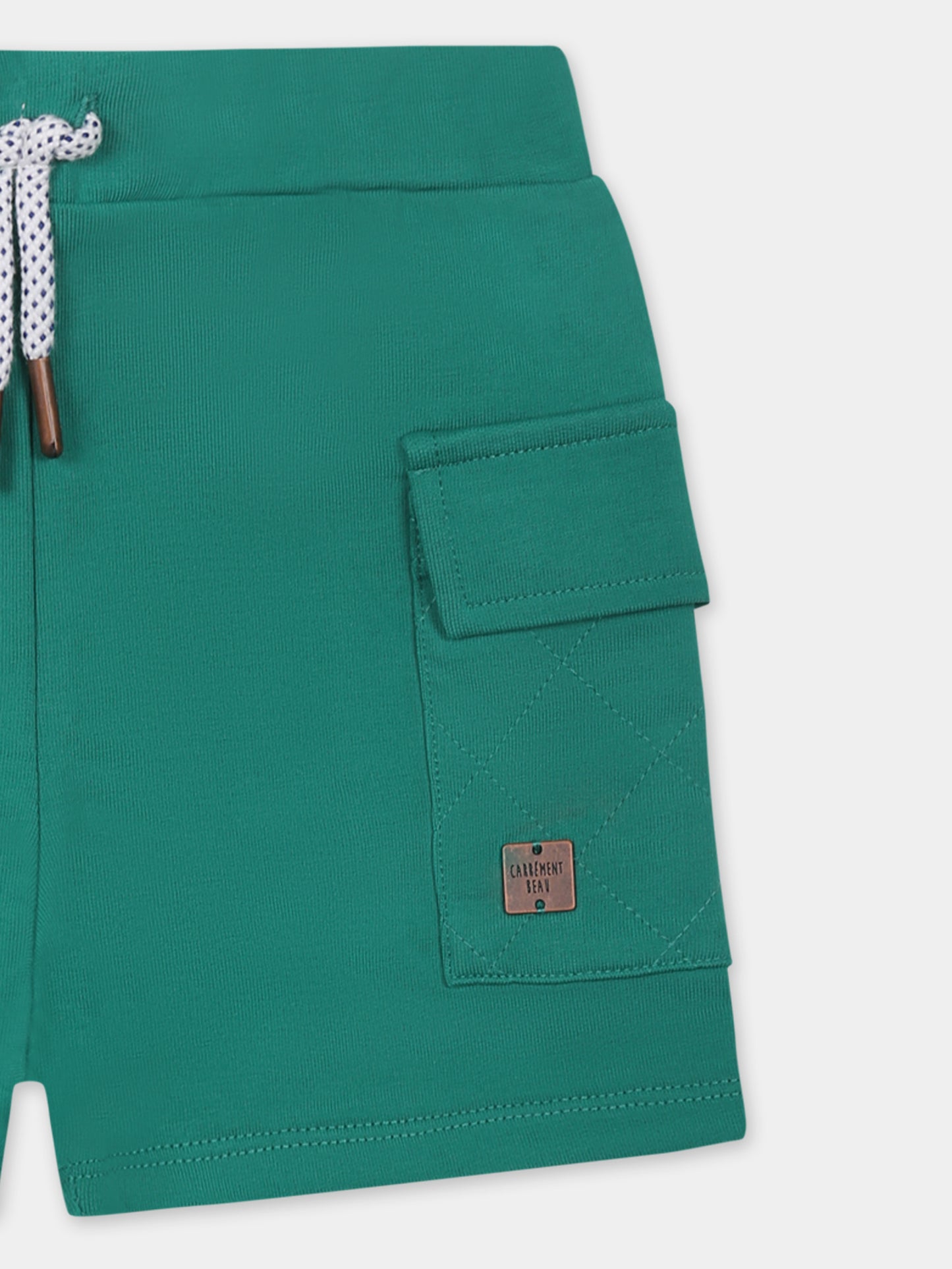 Shorts verdi per neonato con logo,Carrement Beau,Y30146 60C