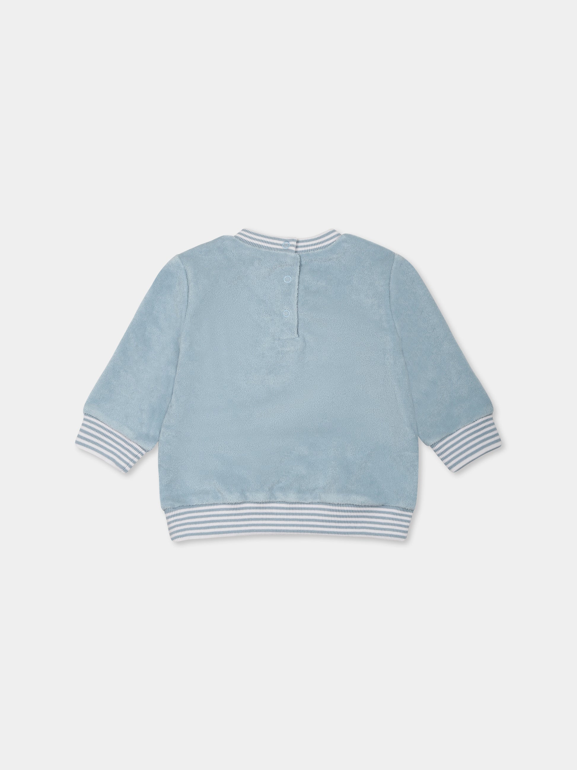 Felpa celeste per neonato con scritta,Carrement Beau,Y30151 76E