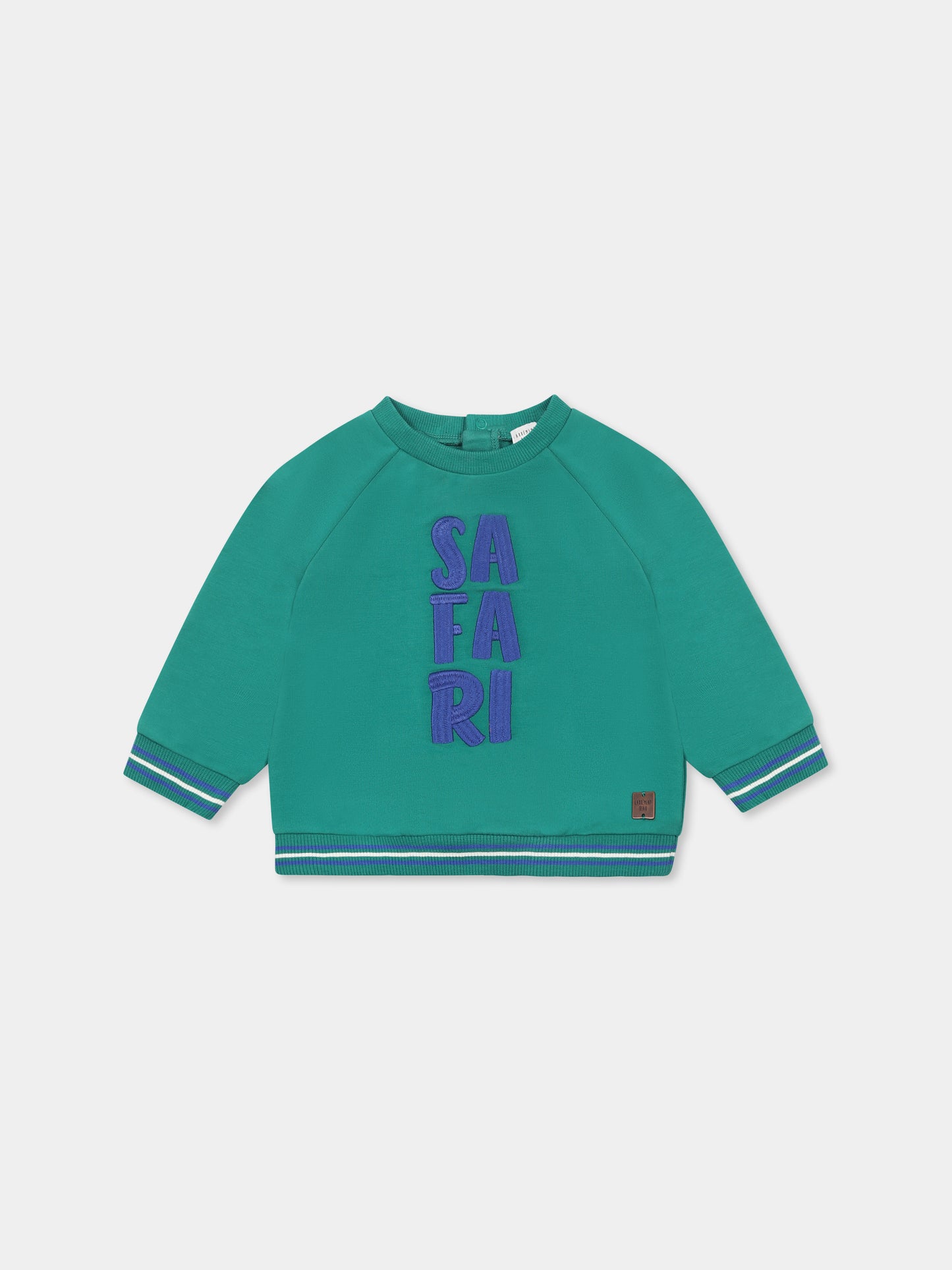 Felpa verde per neonato con scritta,Carrement Beau,Y30152 60C