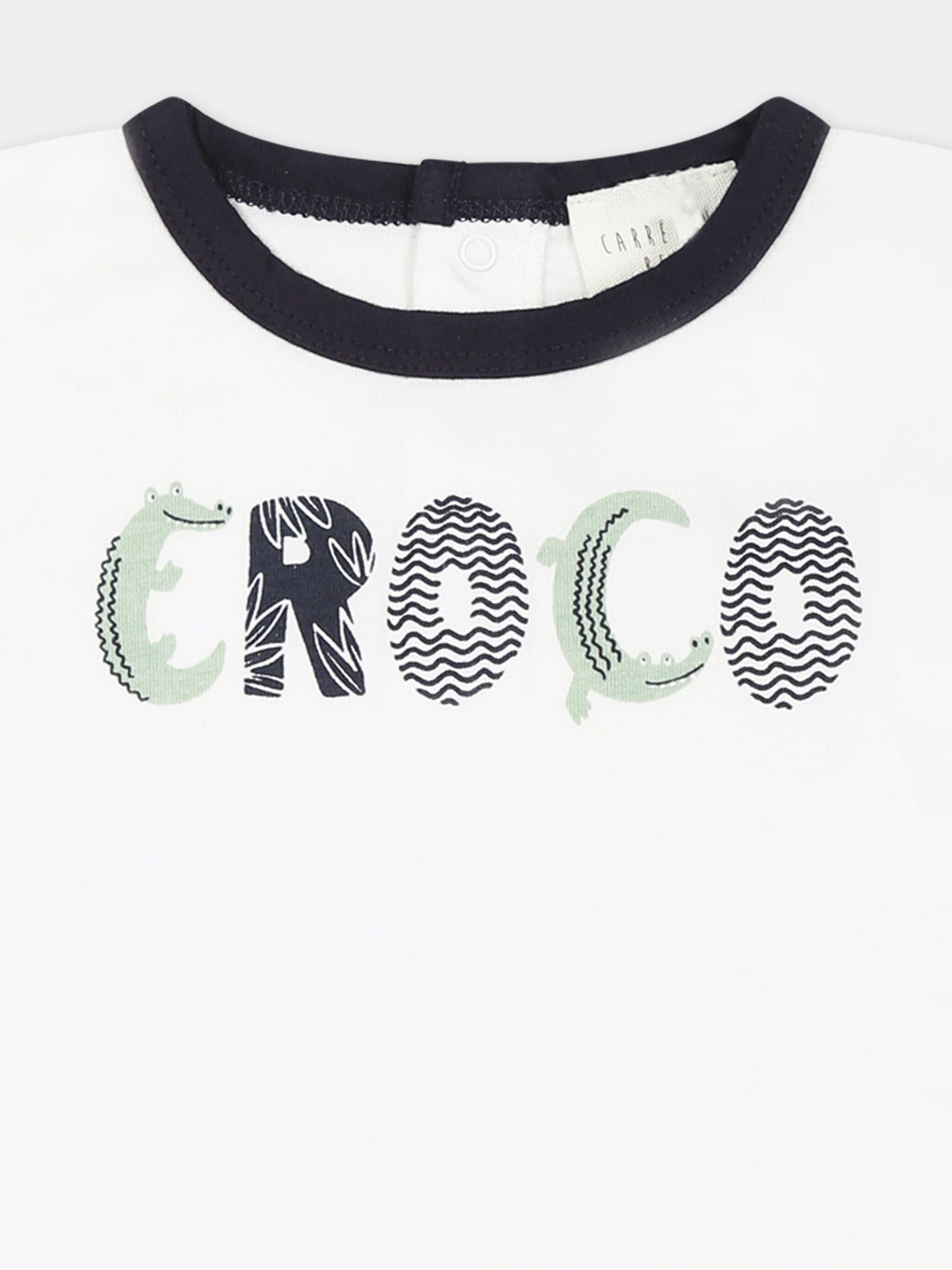 T-shirt bianca per neonato con scritta,Carrement Beau,Y30159 10P