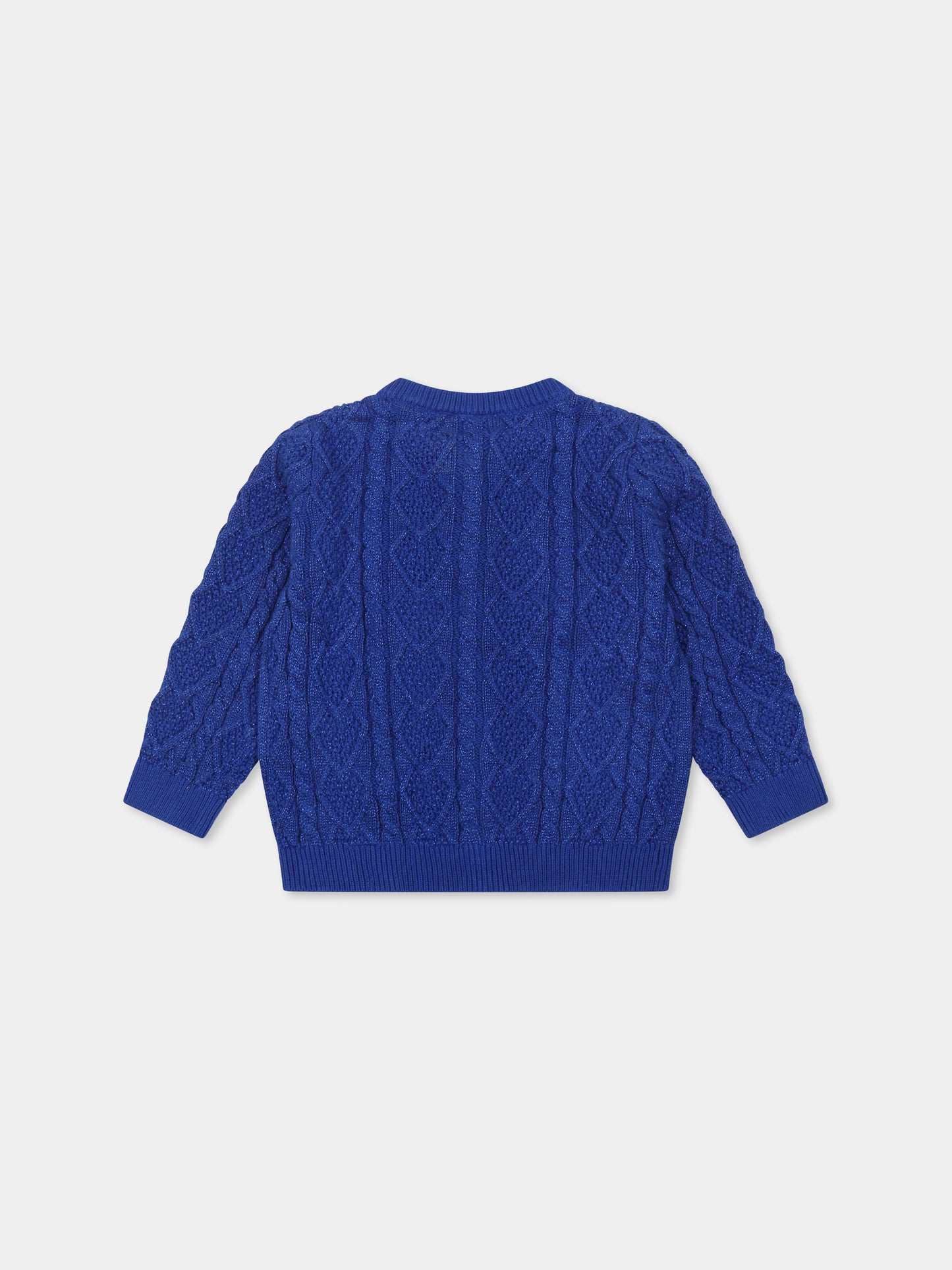 Cardigan blu per neonata con fiori,Carrement Beau,Y30163 829