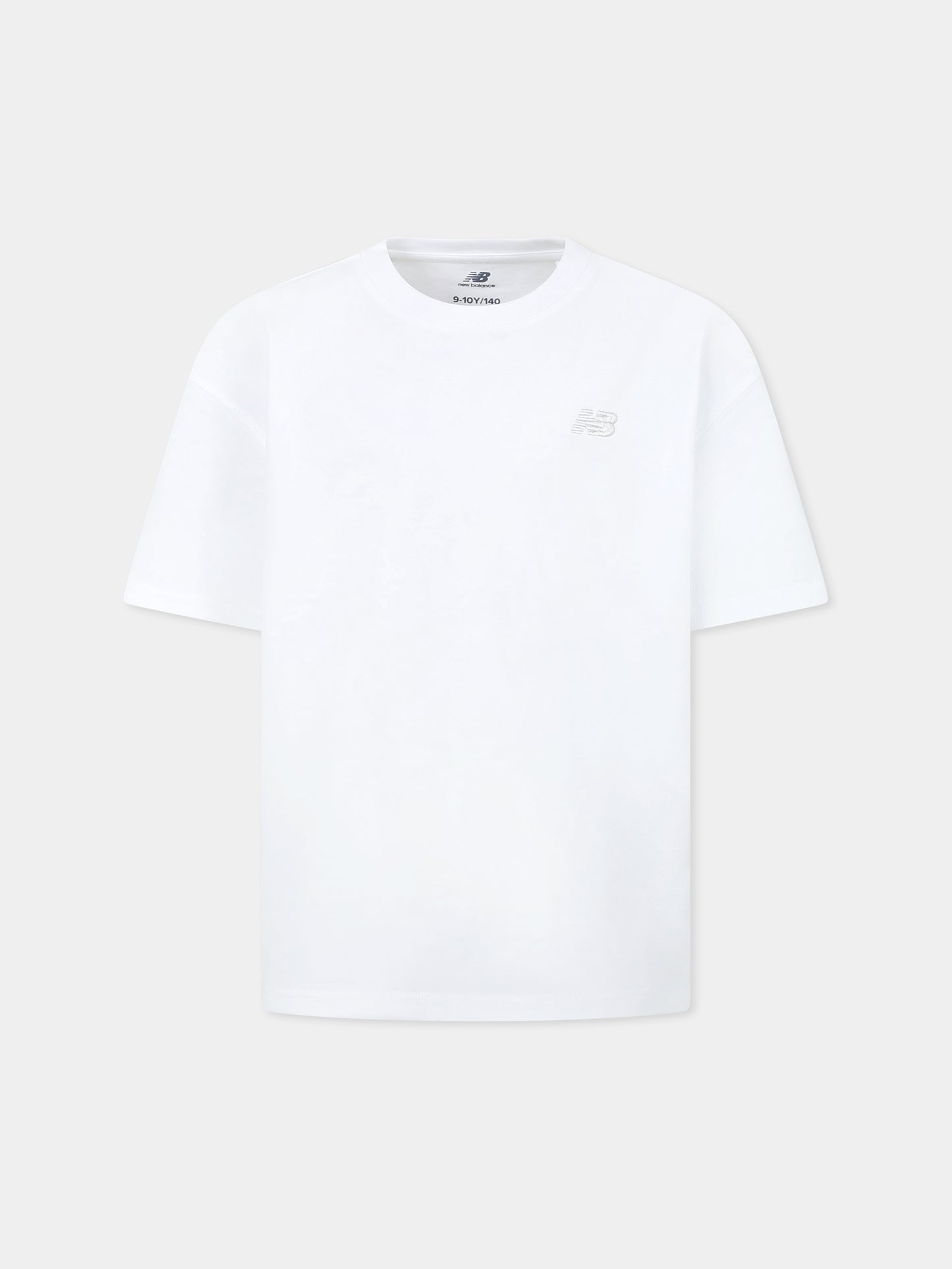 White t-shirt for boy with logo