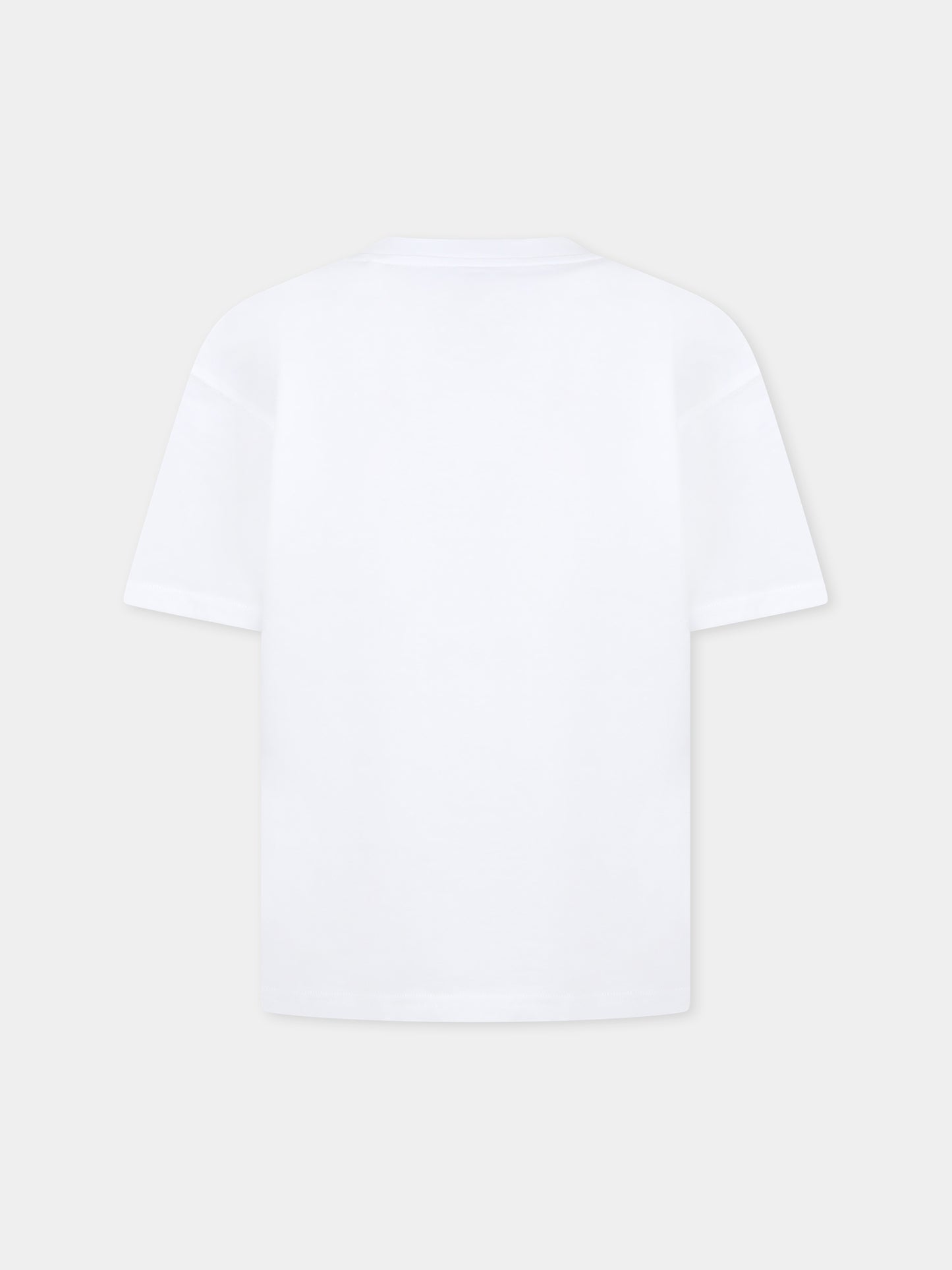 White t-shirt for boy with logo