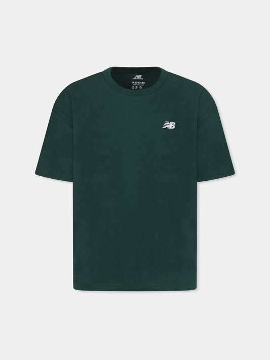 Green t-shirt for boy with logo