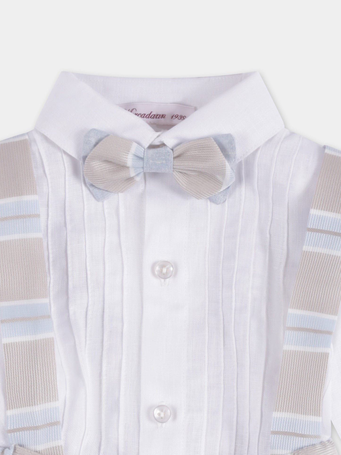 Completo beige per neonato con papillon,Mercadante 1939,M011 UNICO