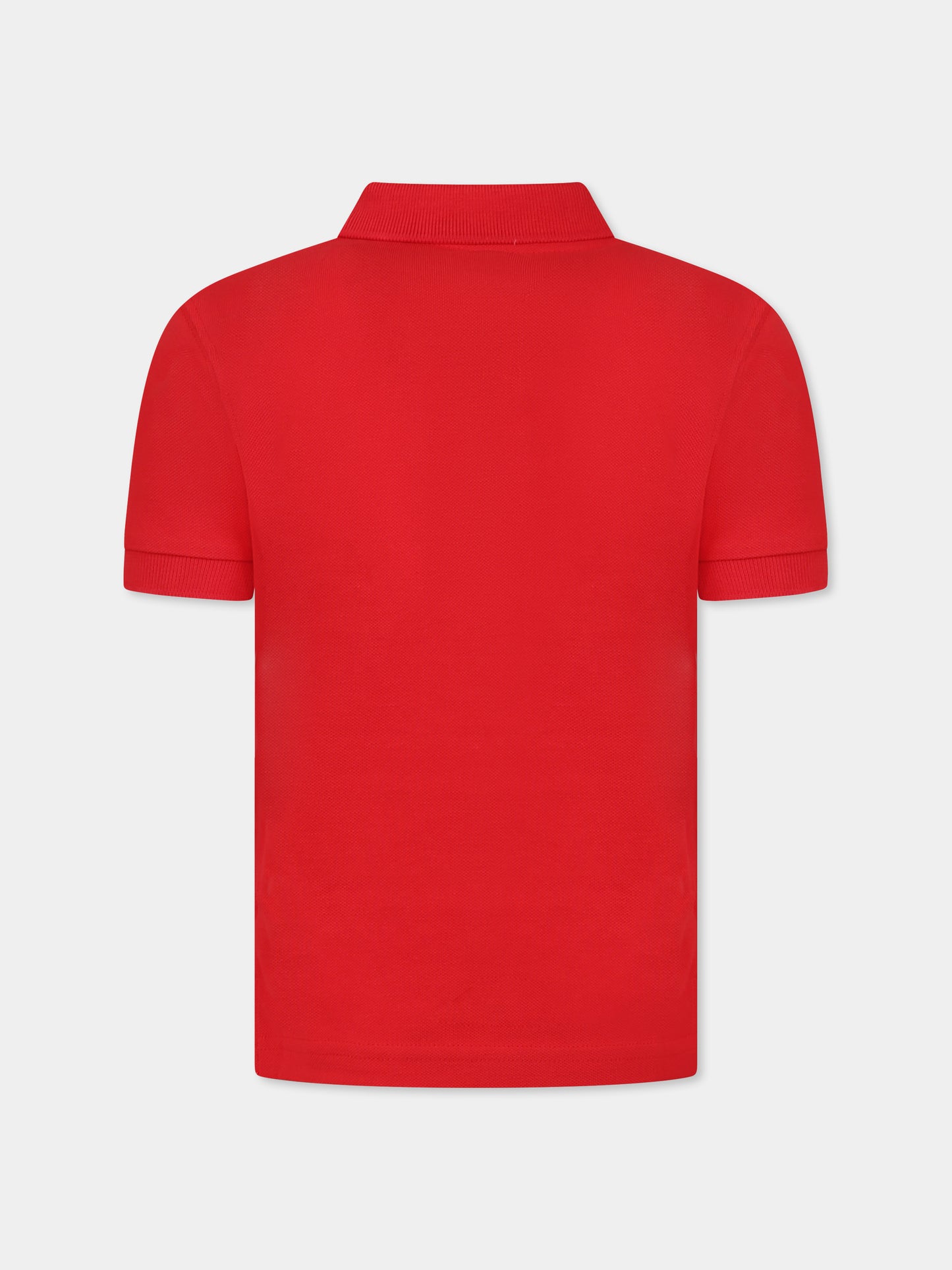 Polo rossa  per bambino con logo,Timberland,T60061 990