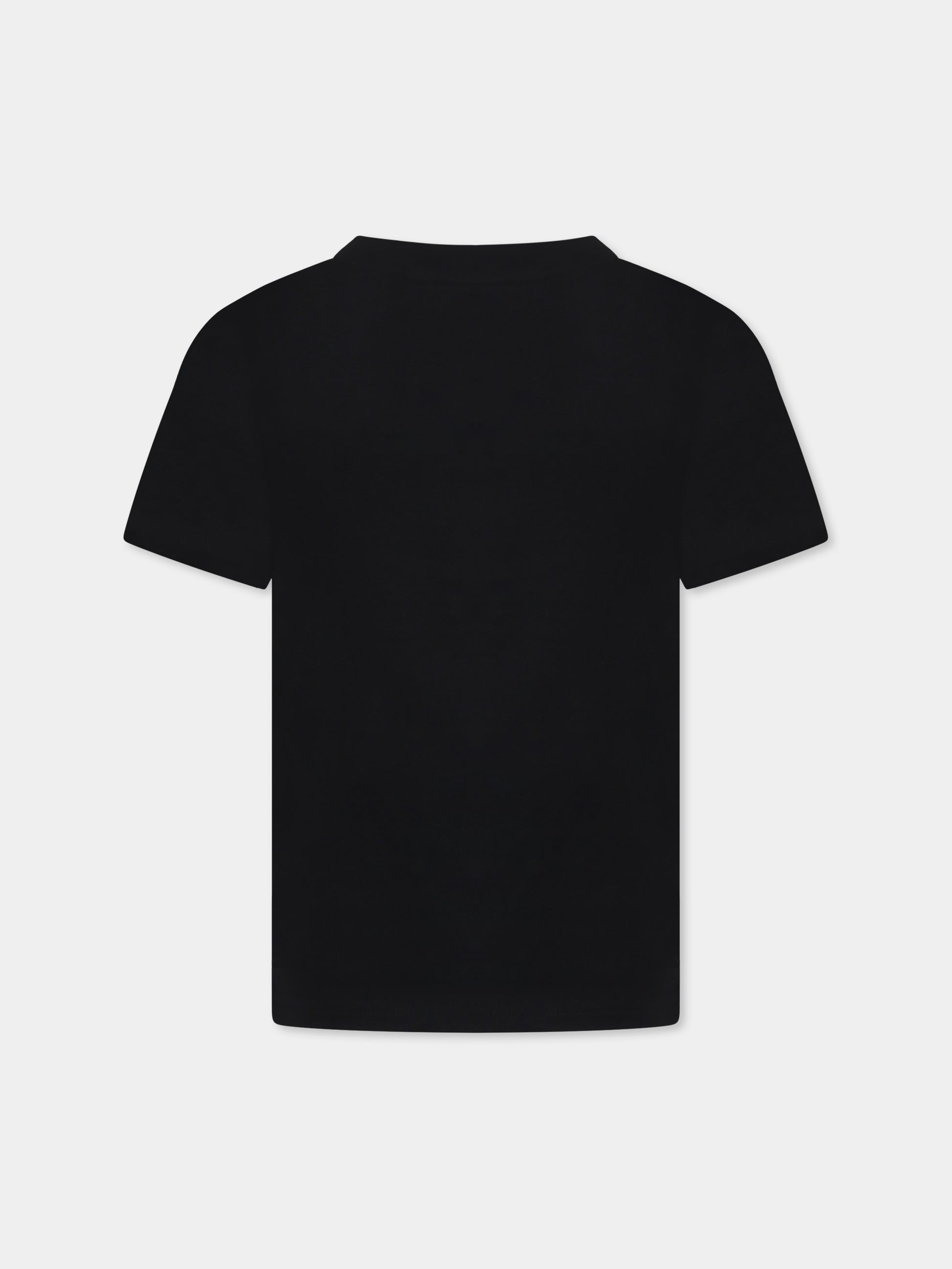 T-shirt nera per bambino con logo,Timberland,T60082 09B