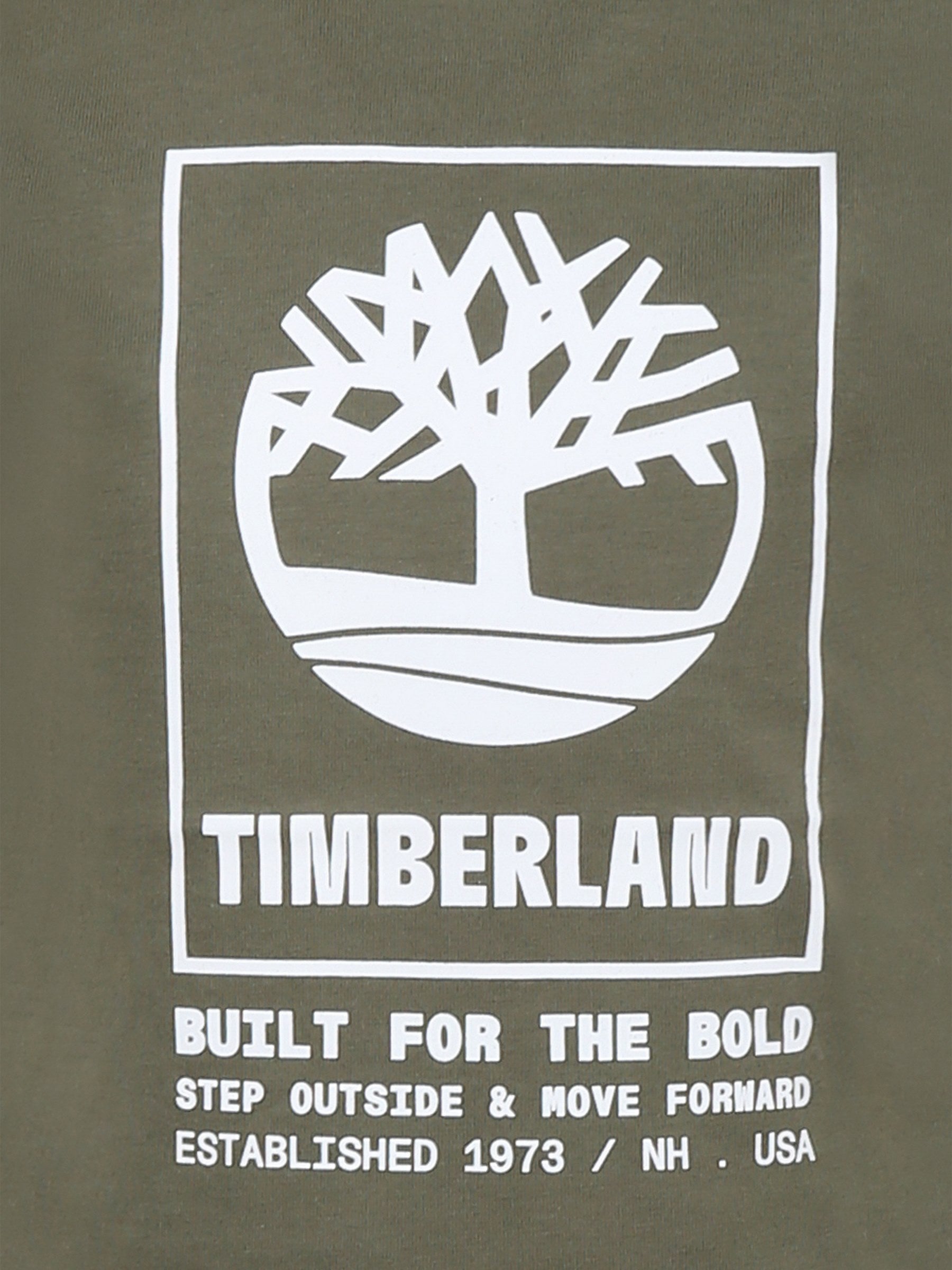 T-shirt verde per bambino con logo,Timberland,T60082 724