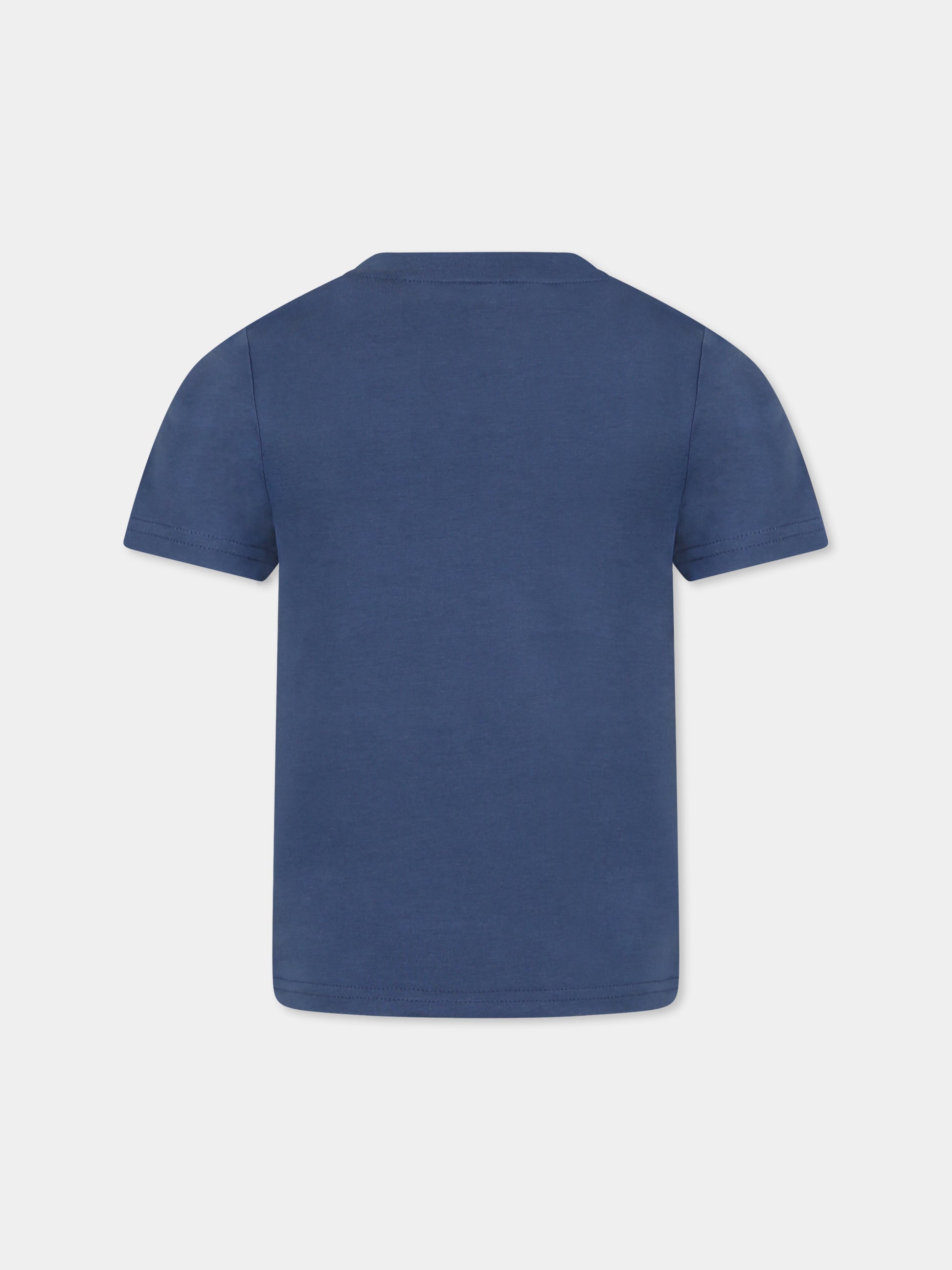 T-shirt blu per bambino con logo,Timberland,T60082 82H