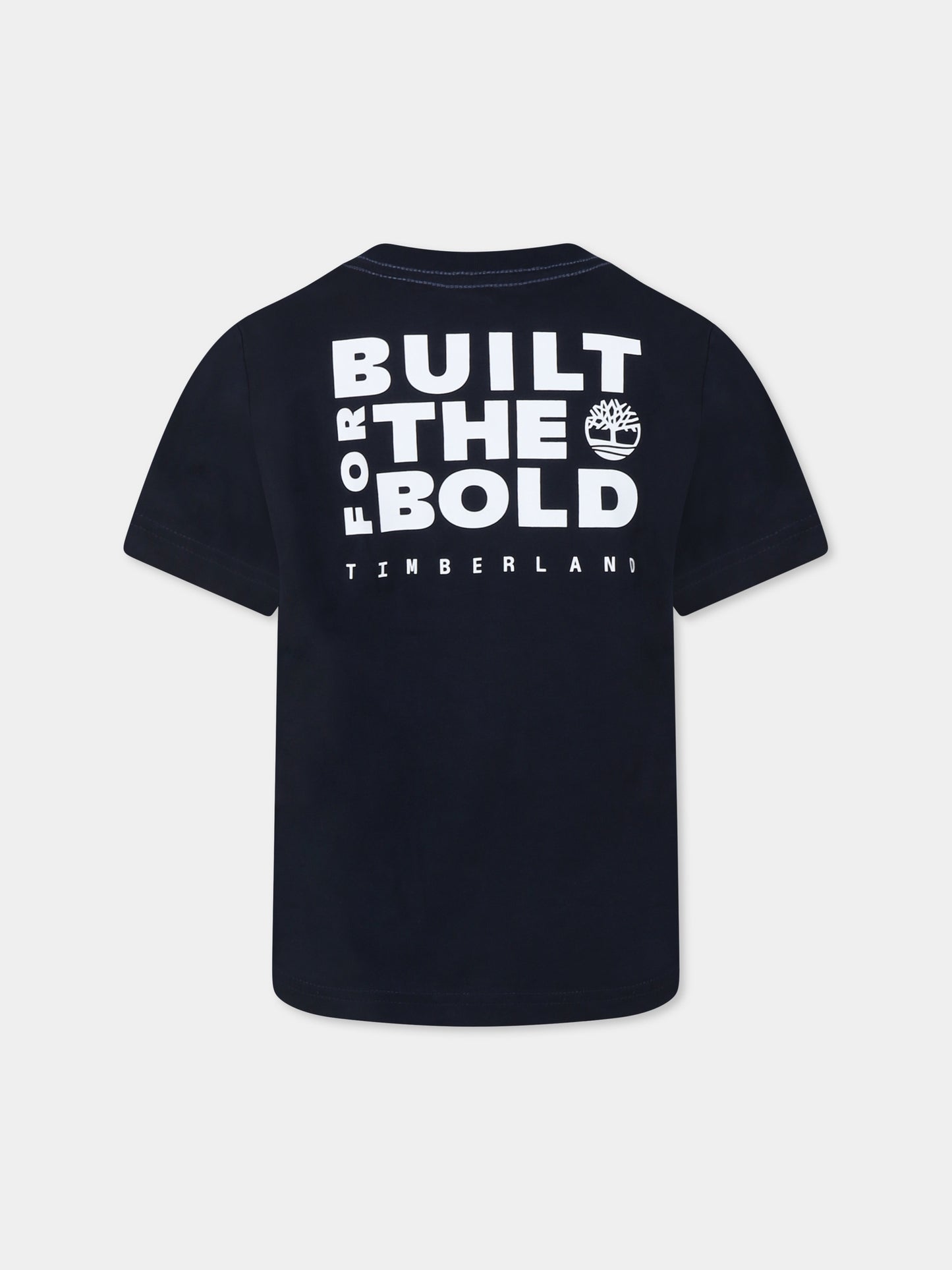 T-shirt blu per bambino con logo,Timberland,T60091 83D