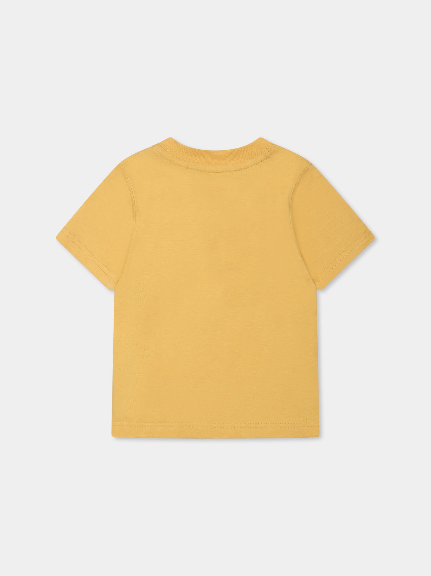 T-shirt gialla per neonato con logo,Timberland,T60100 58C