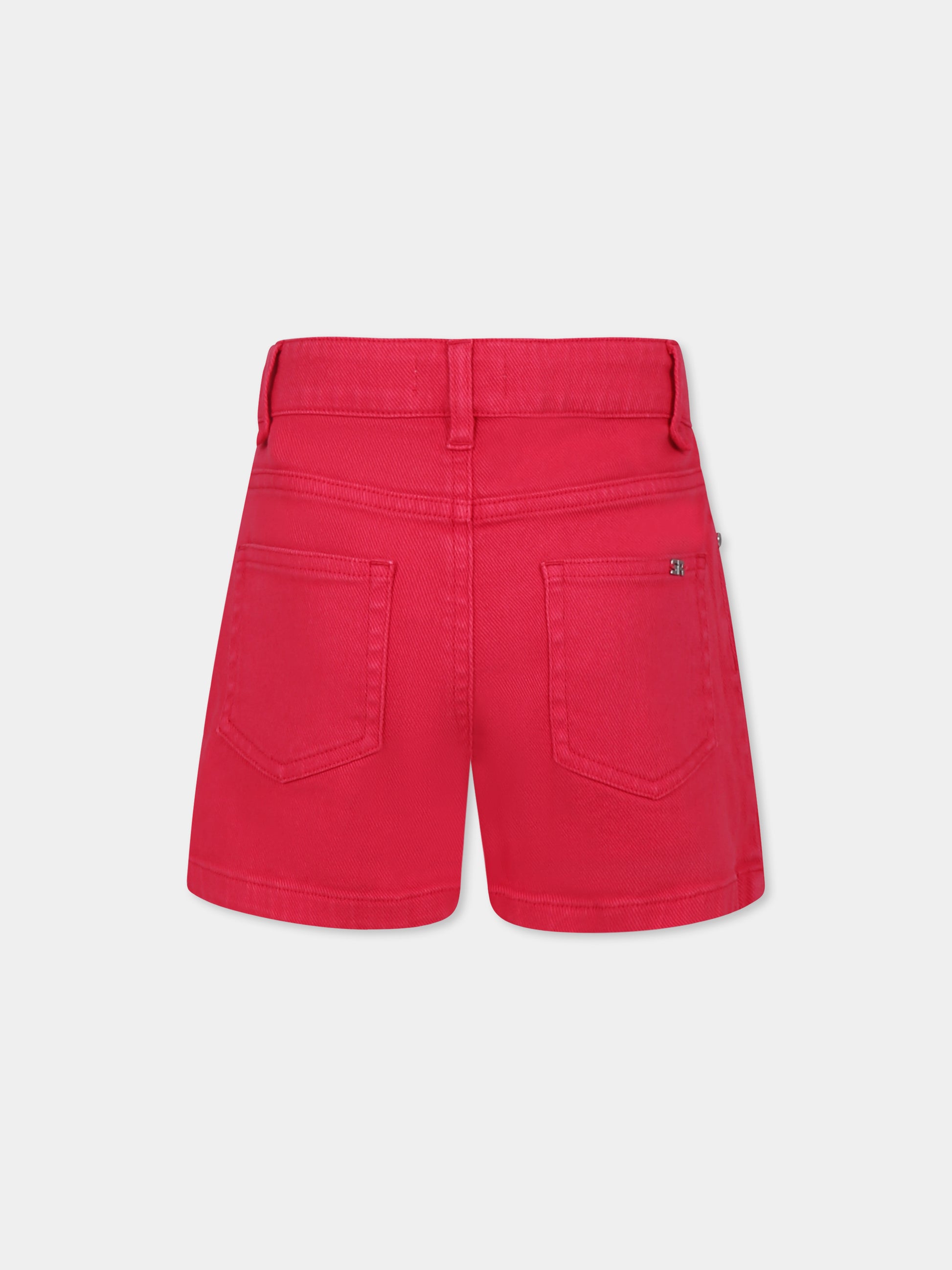 Shorts fucsia per bambina con logo,Sonia Rykiel Paris,A00170 98D