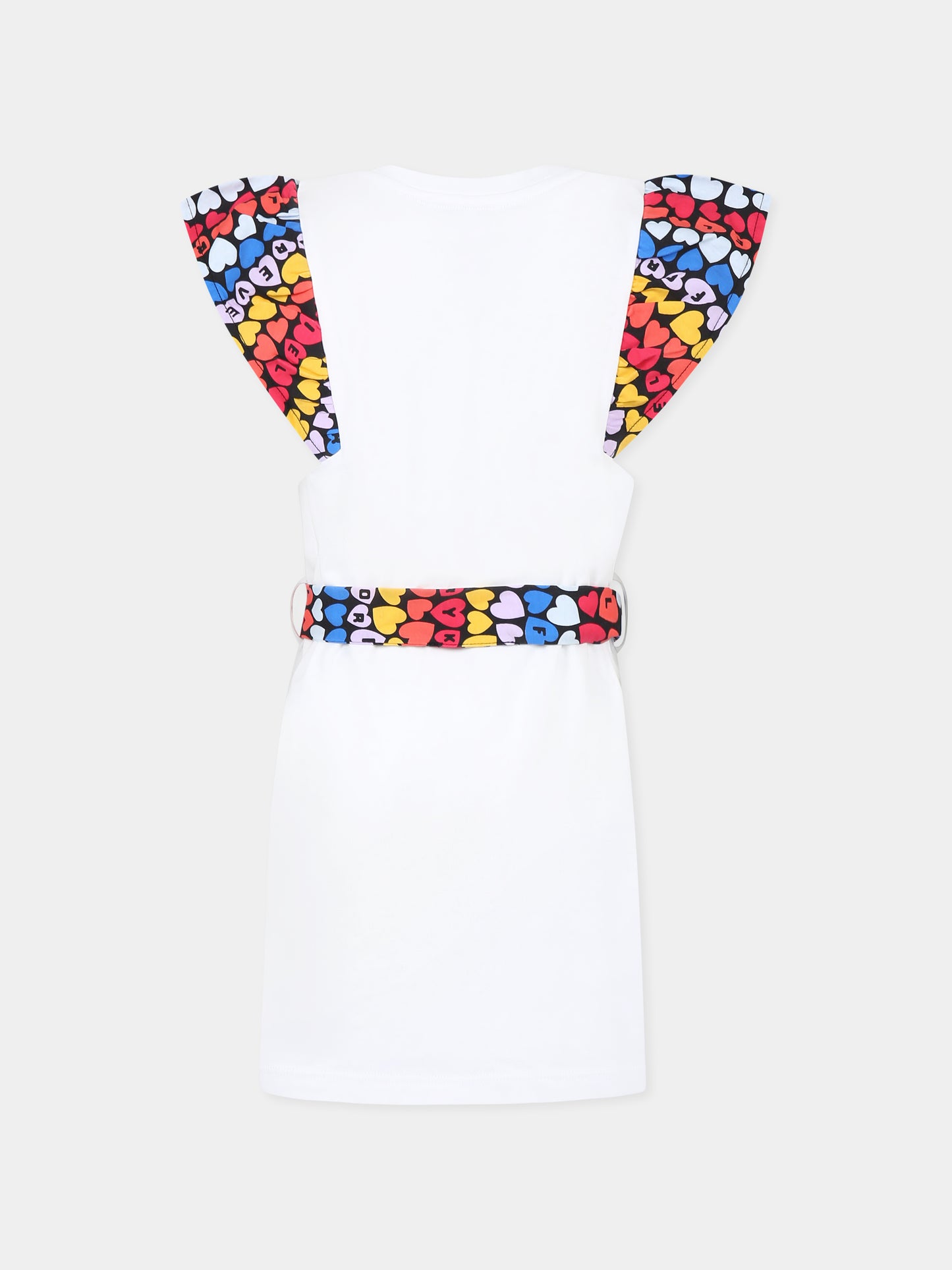 Vestito bianco per bambina con cuori,Sonia Rykiel Paris,A00189 10P