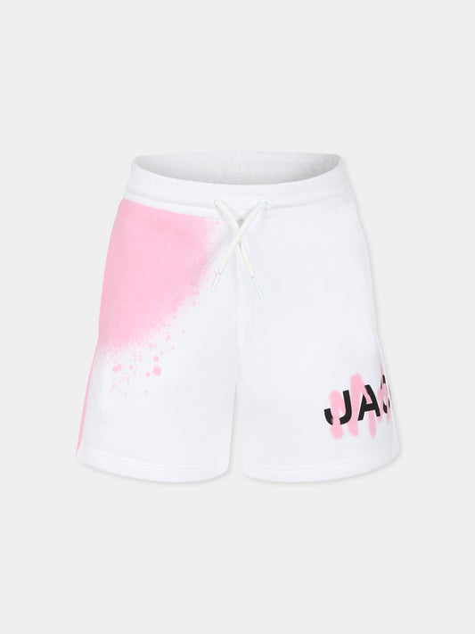 Shorts bianchi per bambina con logo,Marc Jacobs,W60194 10P