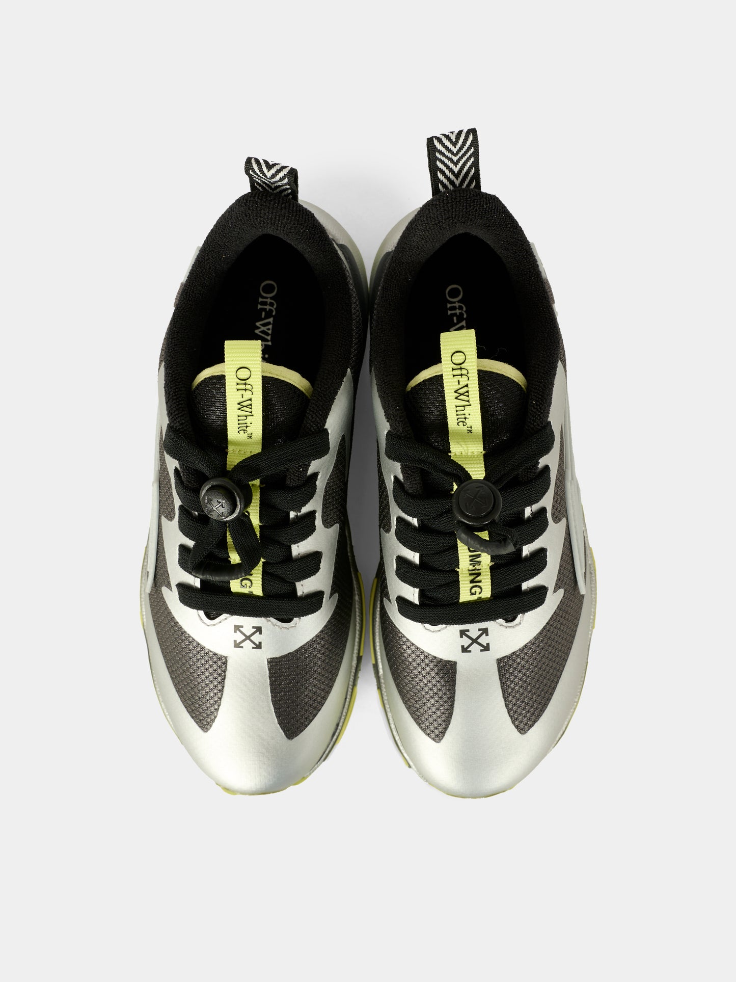 Sneakers For Jumping argento per bambini con freccia,Off White,OBIA013F25FAB0010772