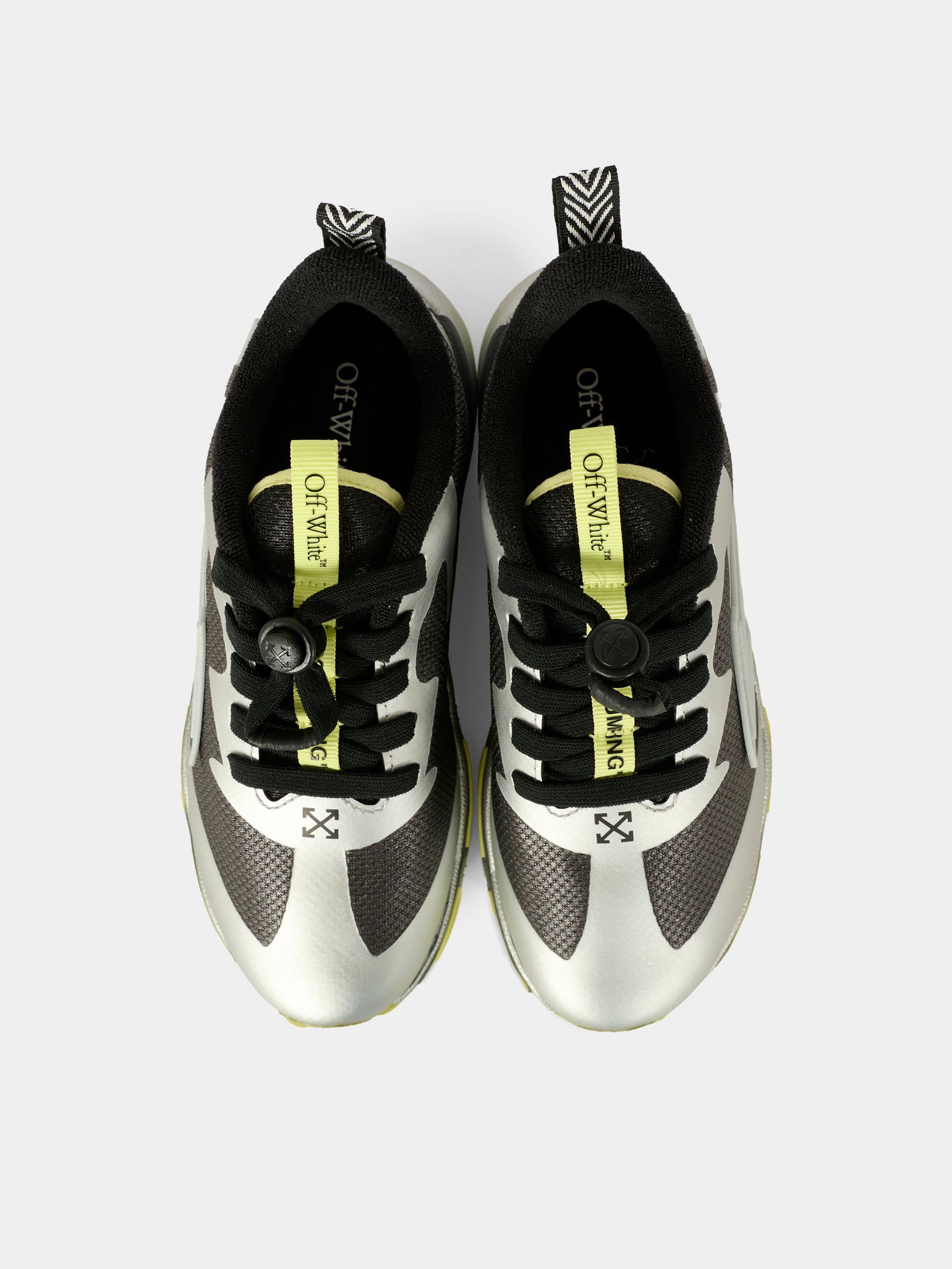 Sneakers For Jumping argento per bambini con freccia,Off White,OBIA013F25FAB0010772