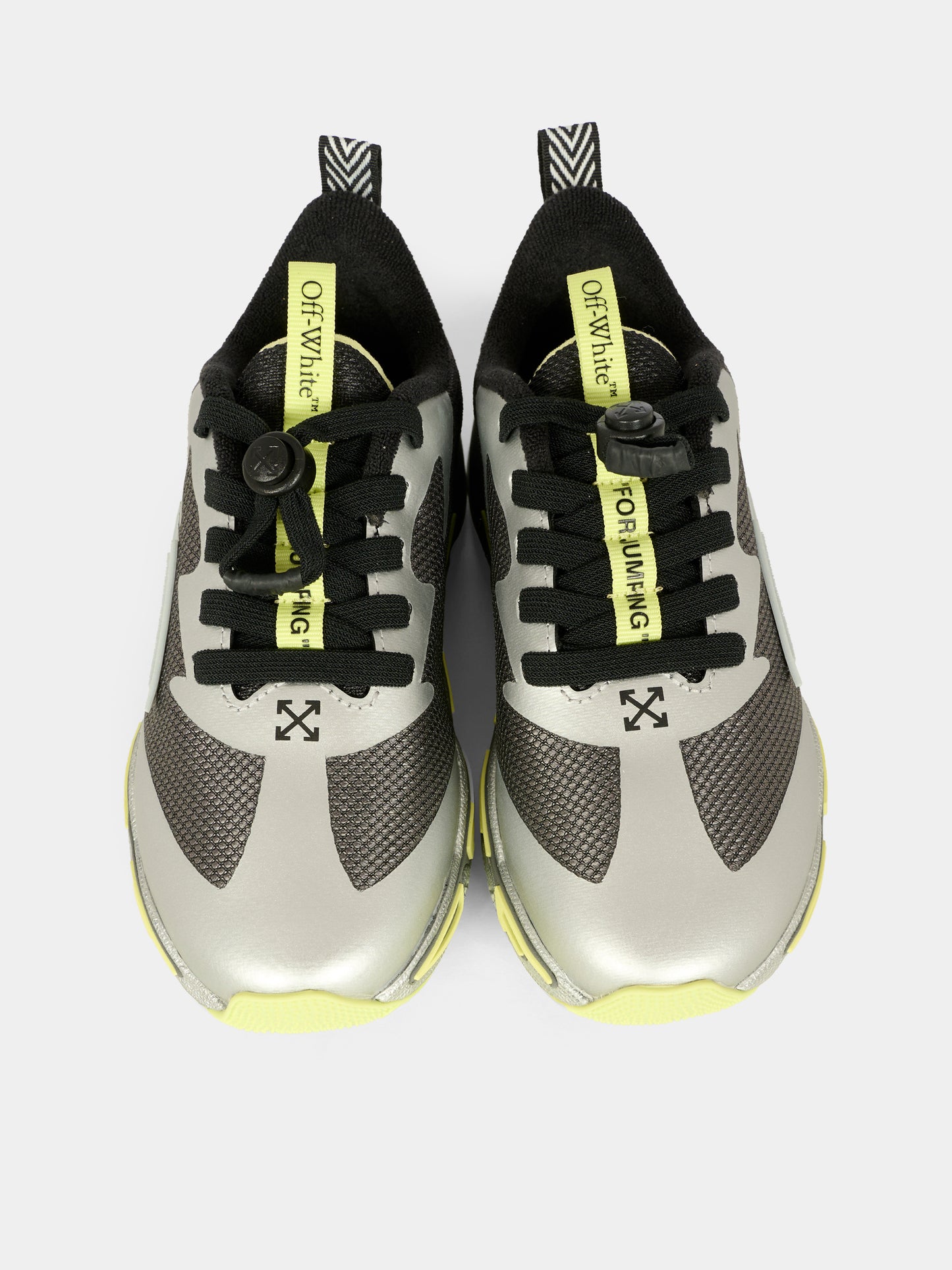 Sneakers For Jumping argento per bambini con freccia,Off White,OBIA013F25FAB0010772