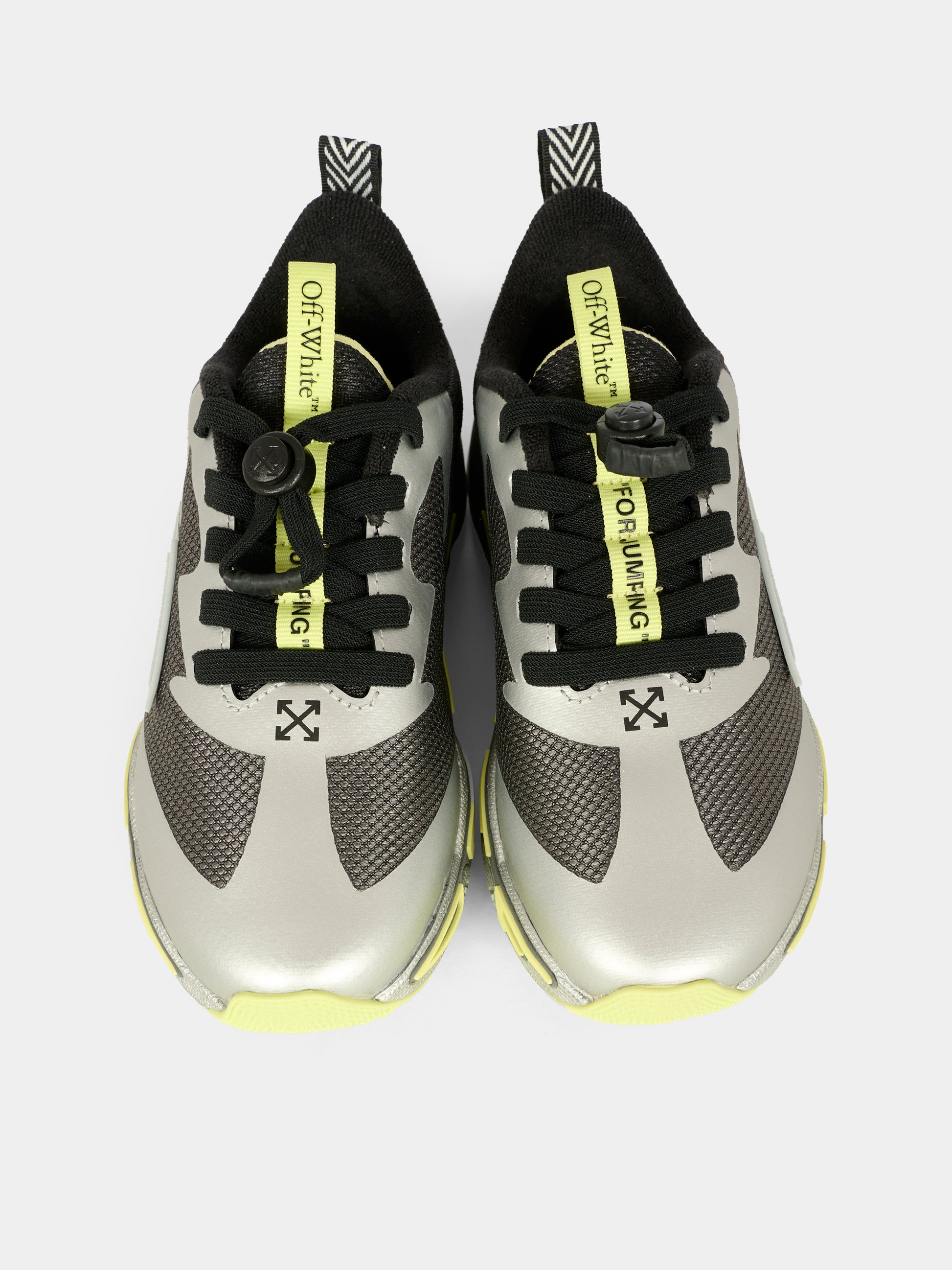 Sneakers For Jumping argento per bambini con freccia,Off White,OBIA013F25FAB0010772