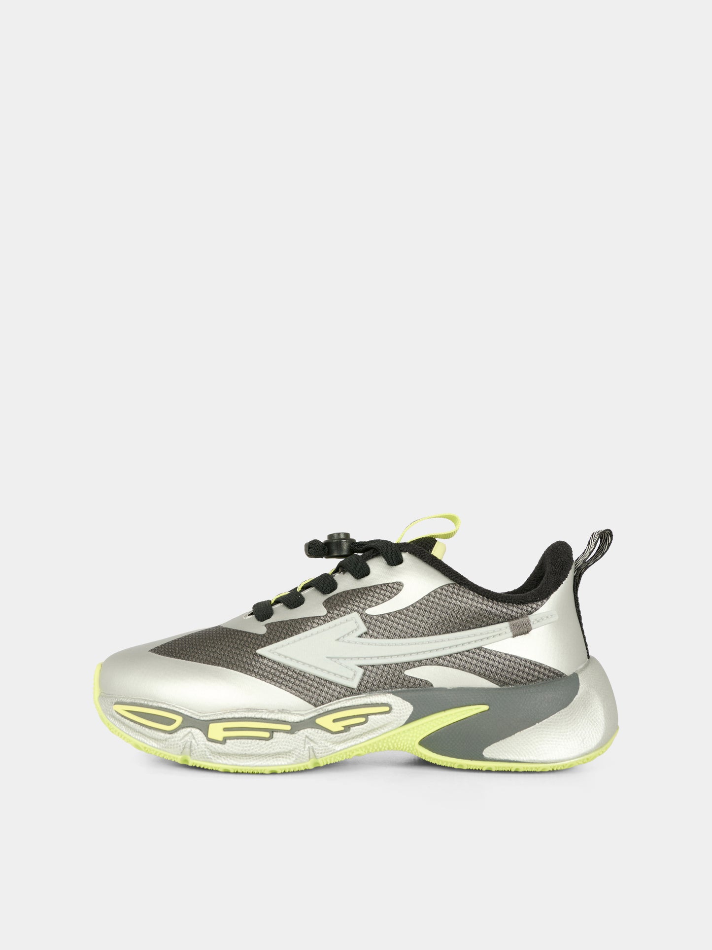 Sneakers For Jumping argento per bambini con freccia,Off White,OBIA013F25FAB0010772