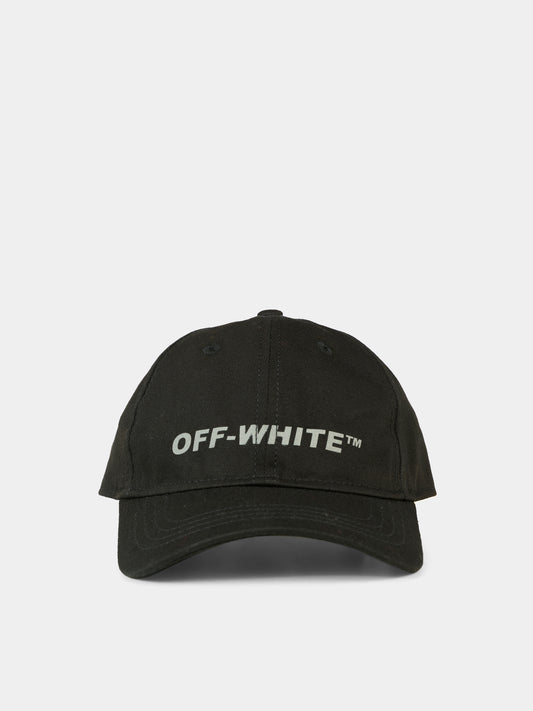 Cappello nero per bambino con logo,Off White,OBLB002F25FAB0021080