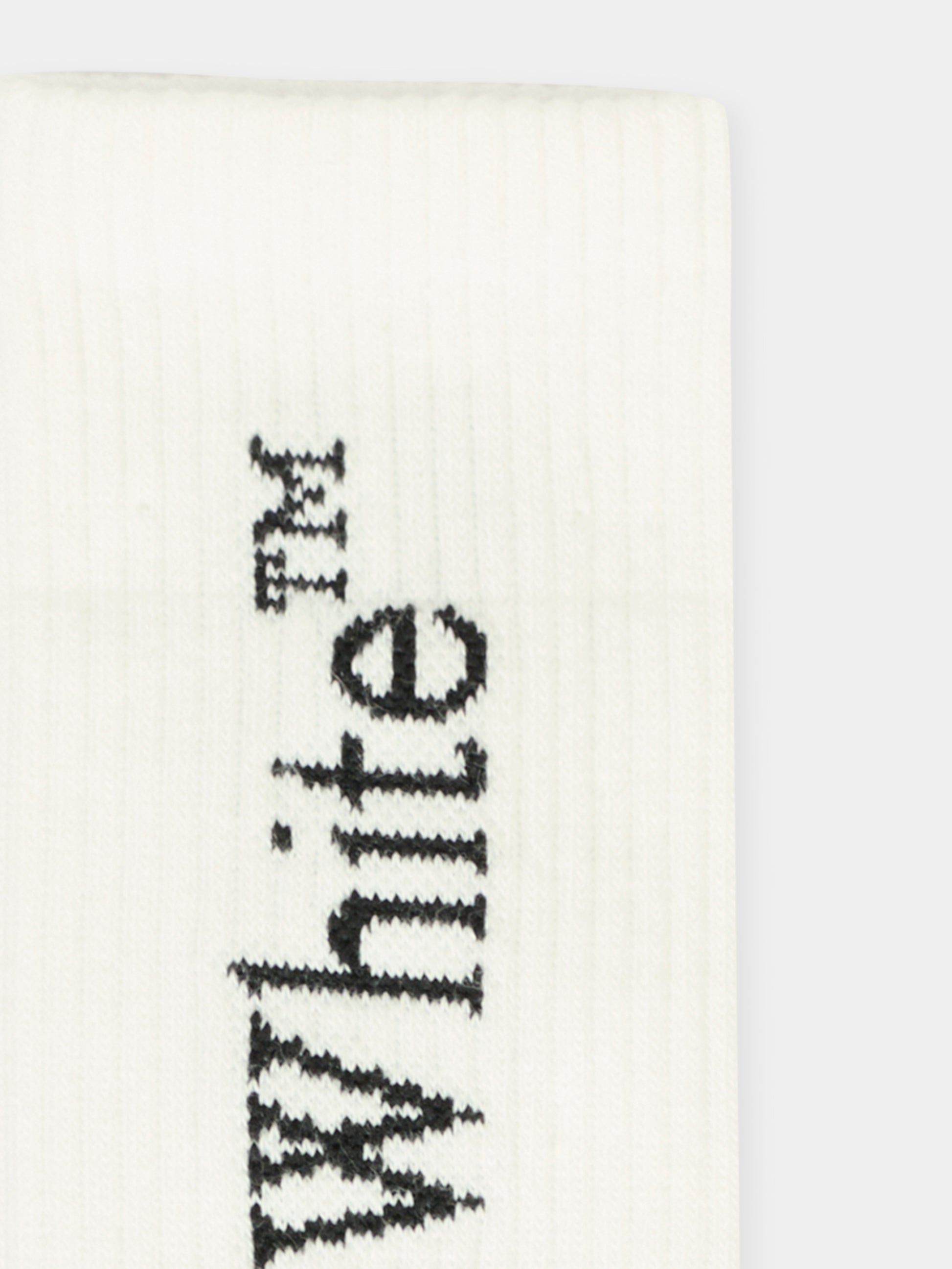 Calze bianche per bambini con logo,Off White,OBRA003C99KNI0040110