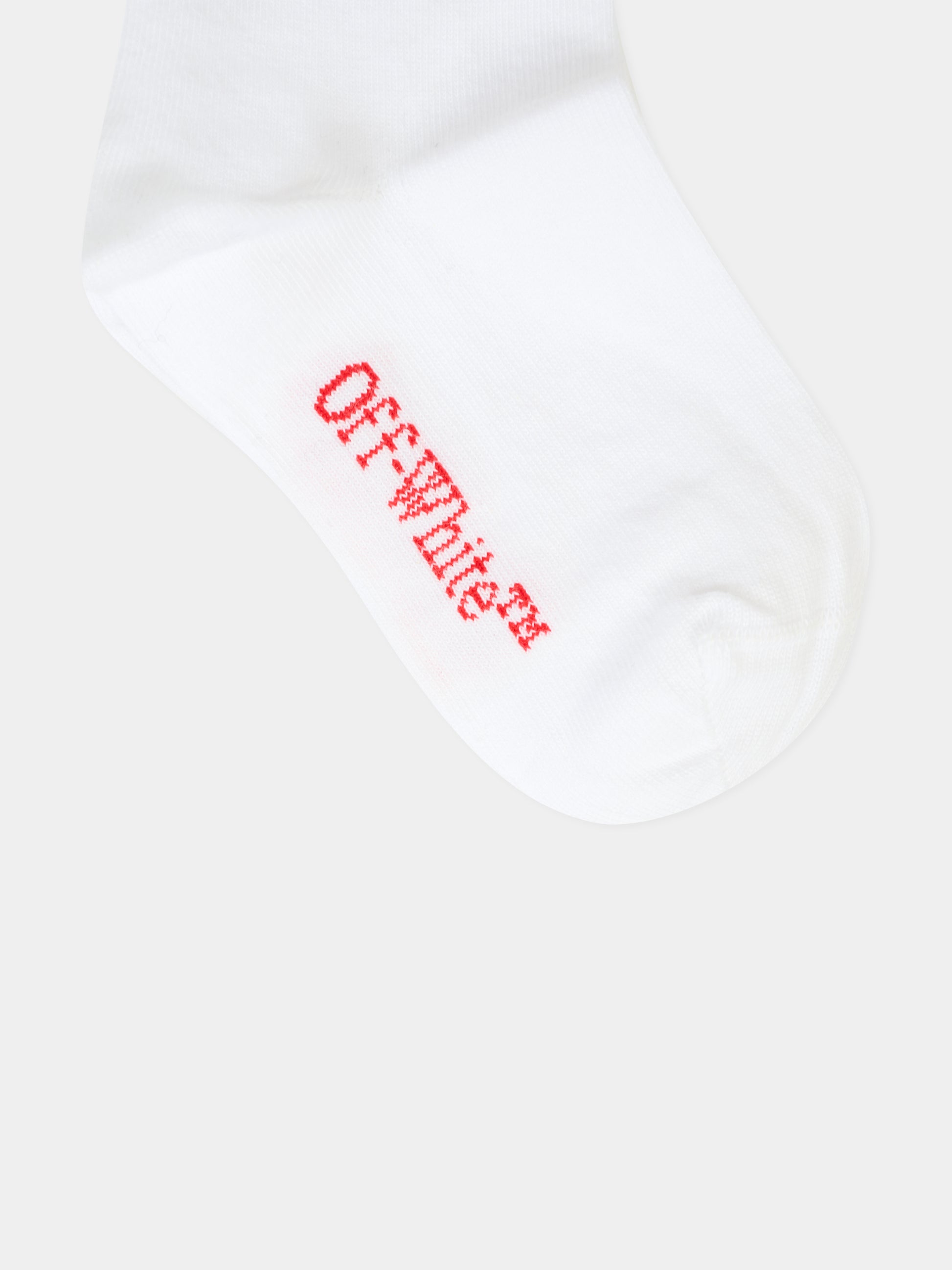 Calze bianche per bambini con frecce rosse,Off White,OBRA004F25KNI0010125