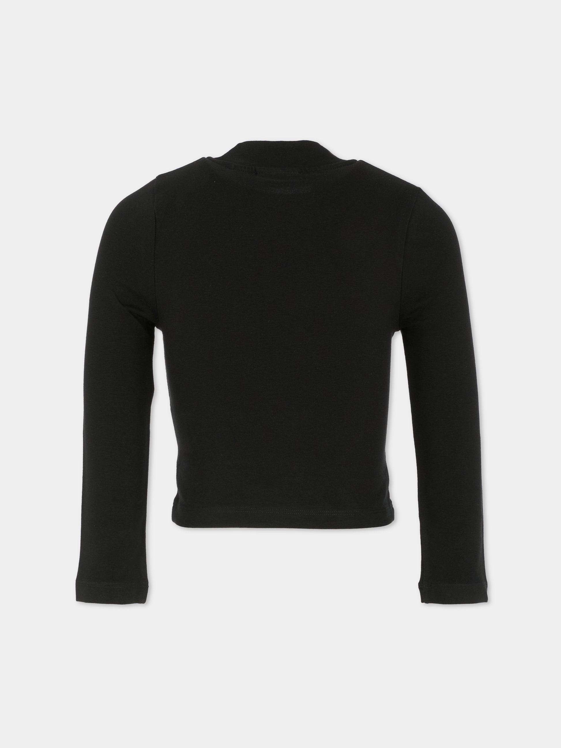 Dolcevita nero per bambina con logo,Off White,OGAB00AF25JER0011001