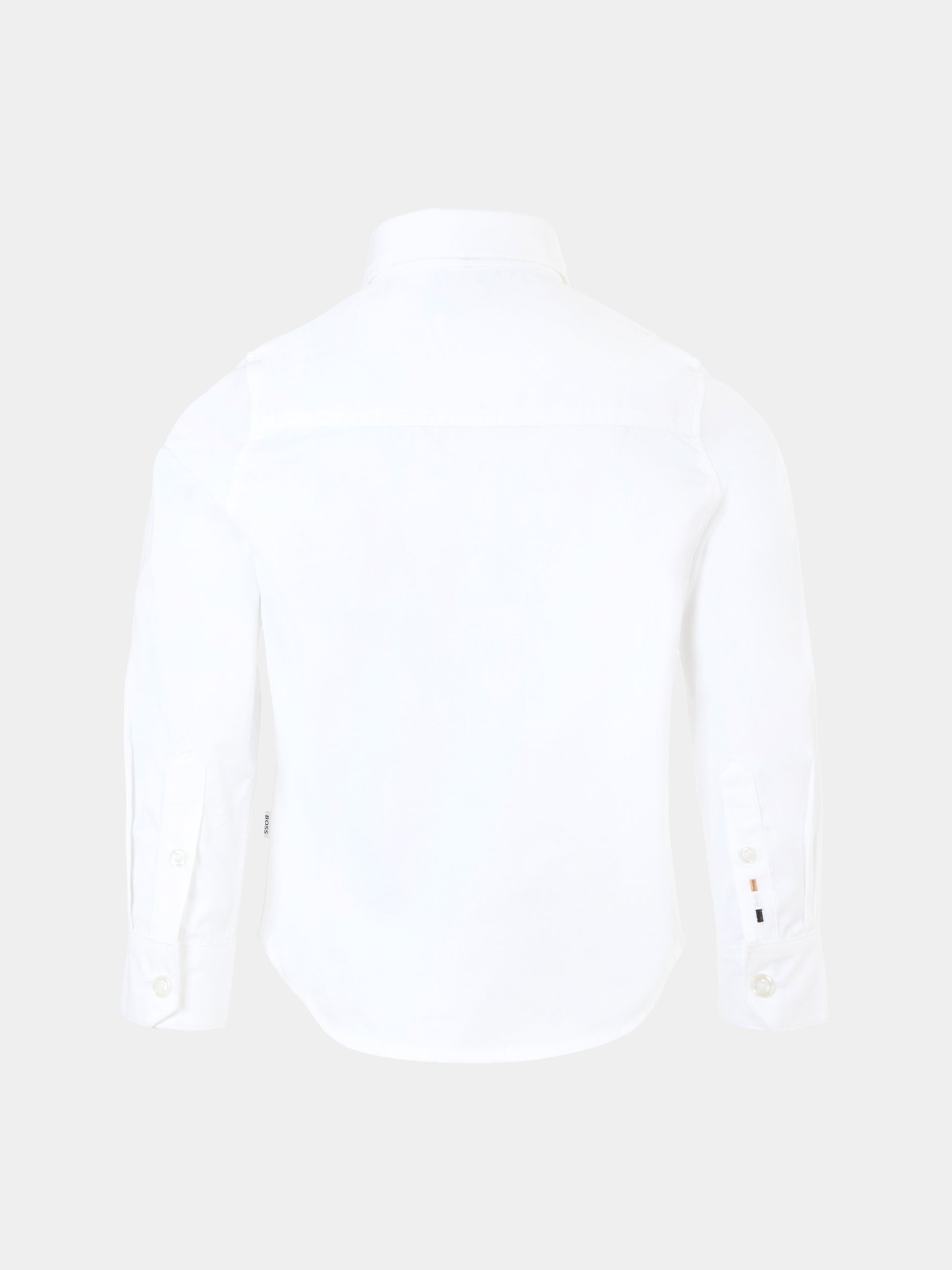 Camicia bianca per bambino con logo bianco,Boss,J52675 10P