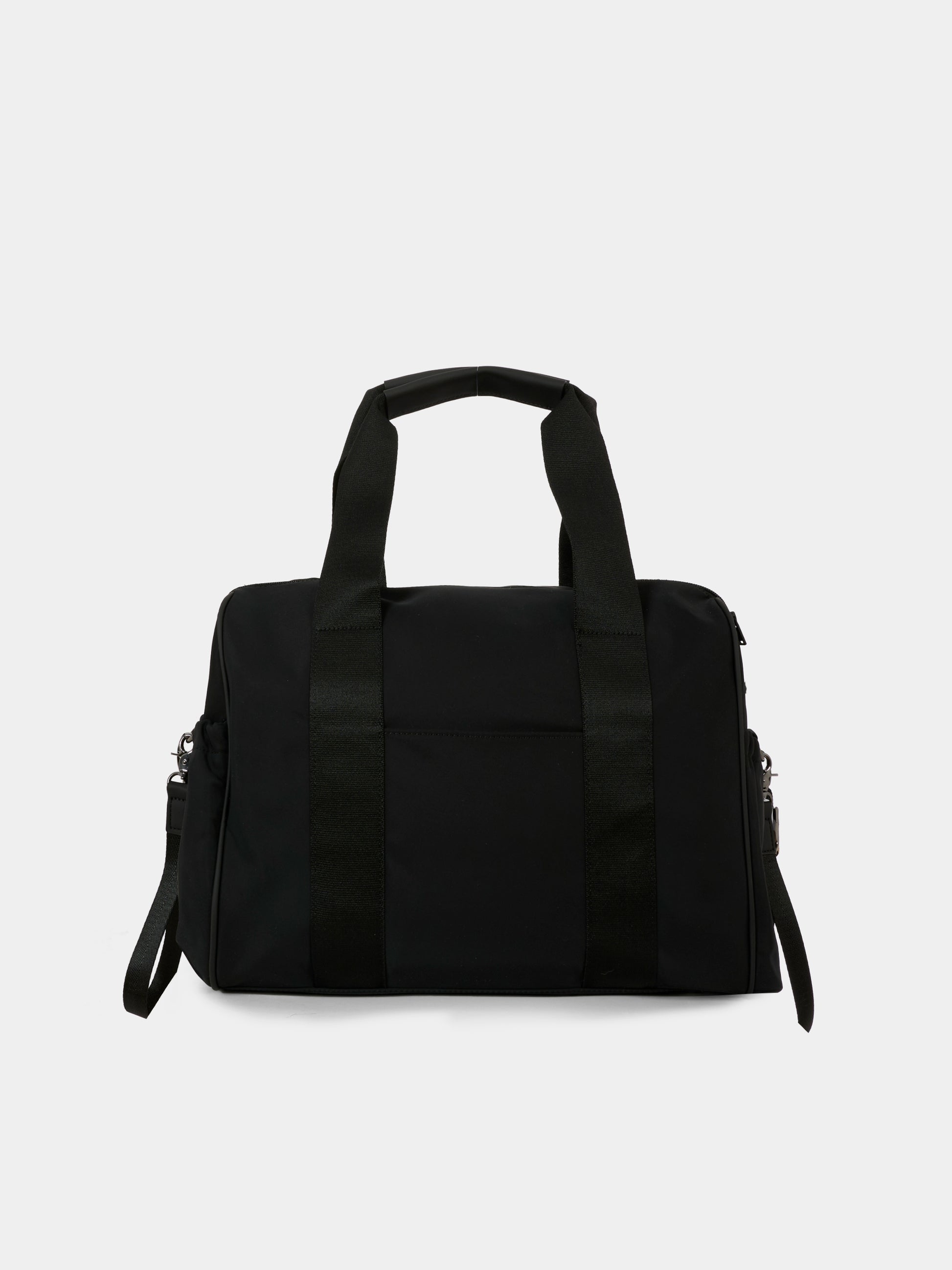 Borsa mamma nera per neonati con logo bianco,Boss,J52679 09B