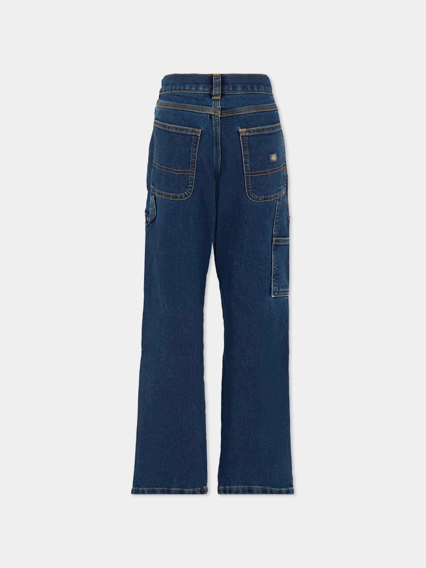 Jeans blu per bambino con patch logato,Dickies,DK0A87LKJ761