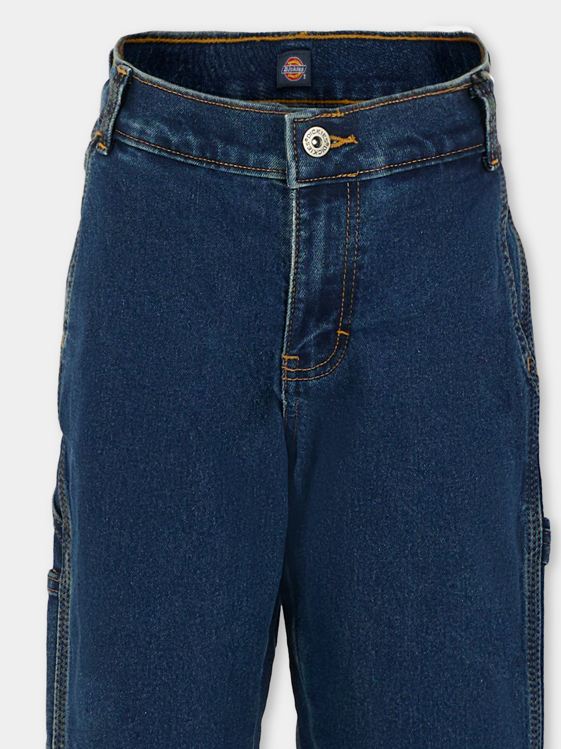 Jeans blu per bambino con patch logato,Dickies,DK0A87LKJ761