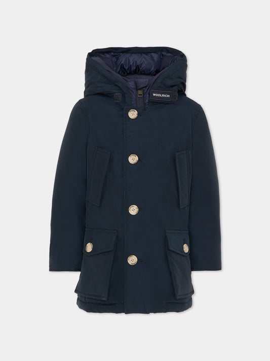Parka Arctic blu per bambino con logo,Woolrich Kids,CFWKOU0188MRUT0641 - UT0641 - MLB