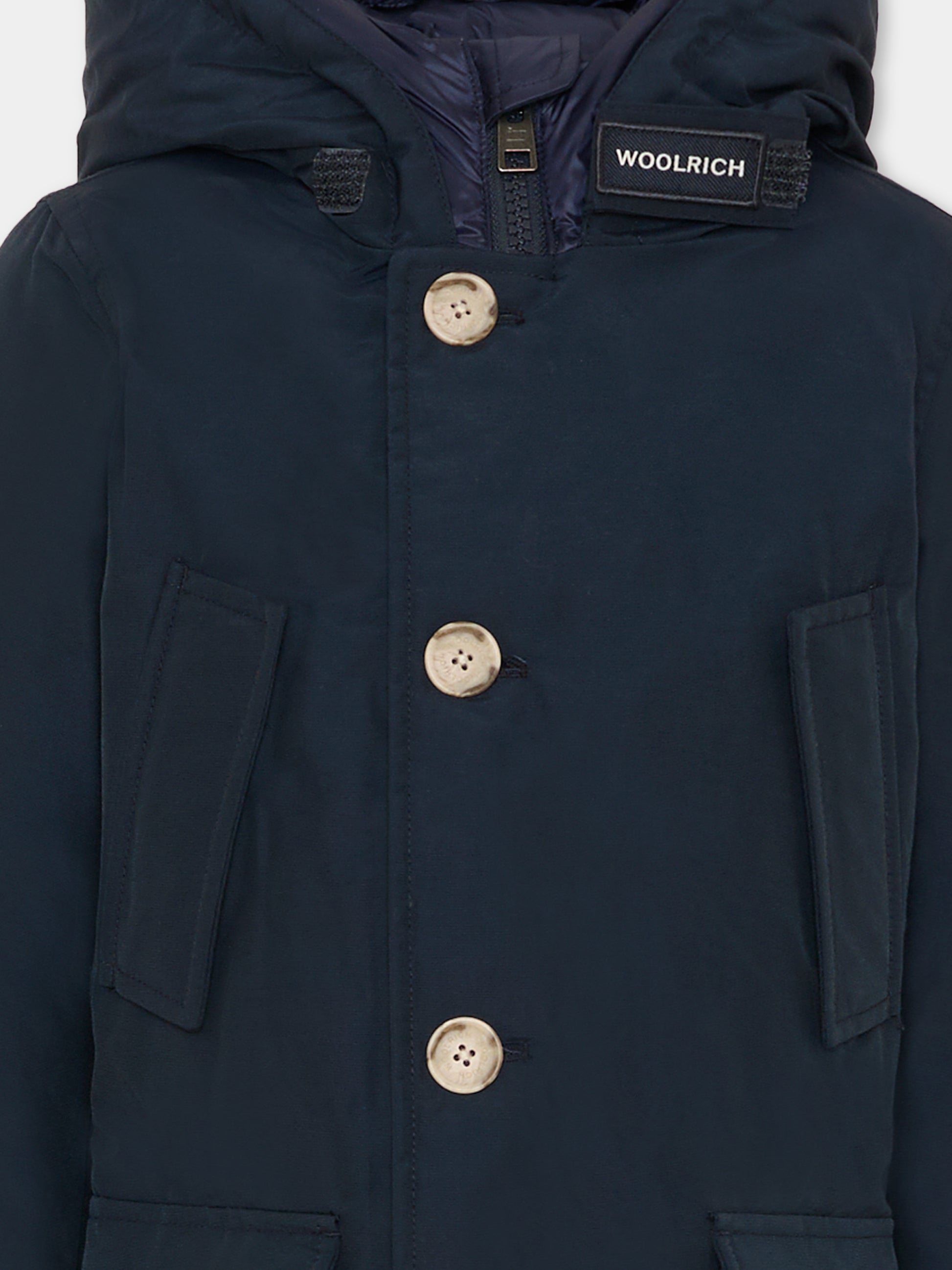 Parka Arctic blu per bambino con logo,Woolrich Kids,CFWKOU0188MRUT0641 - UT0641 - MLB