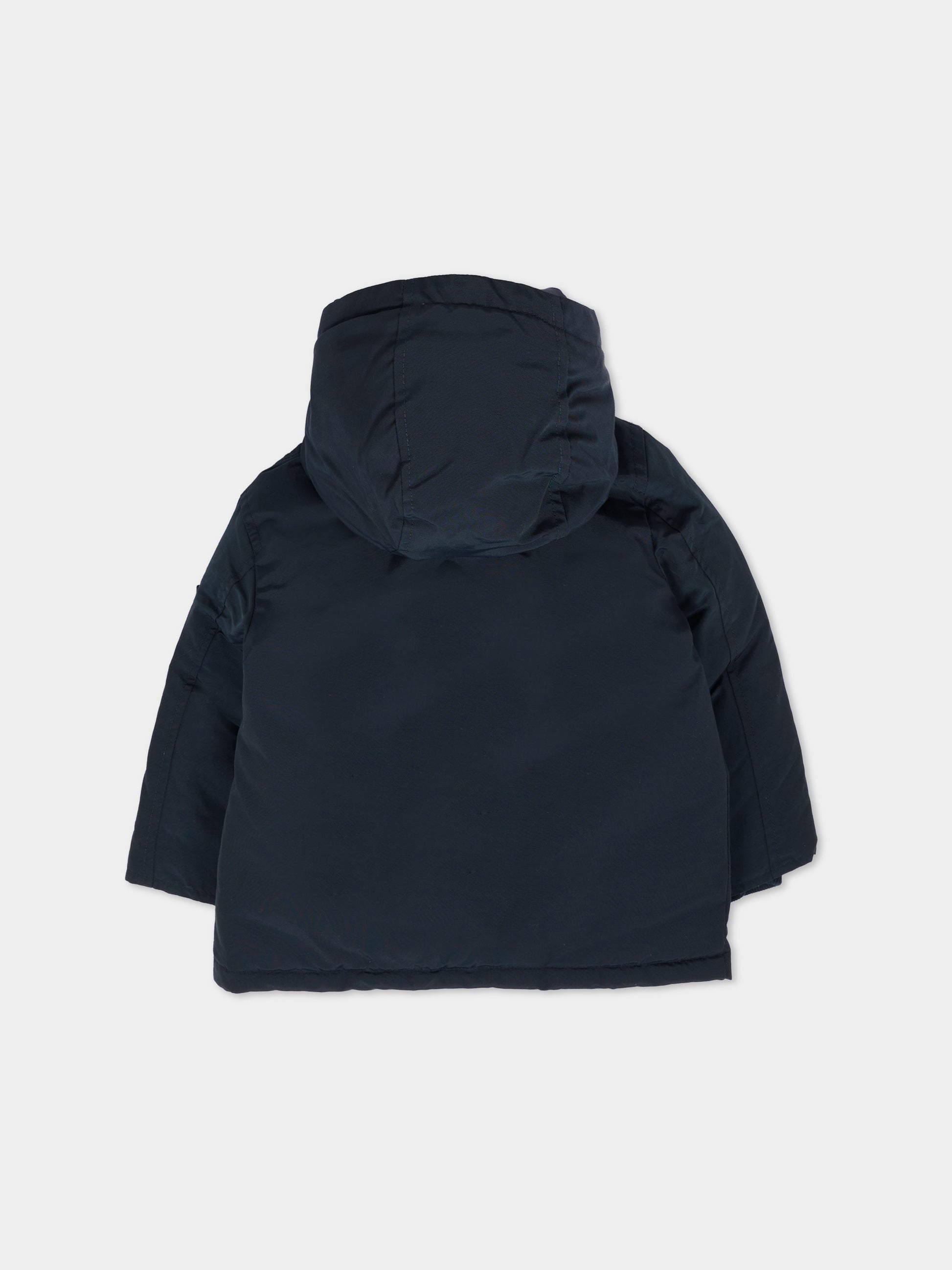 Parka blu My First No Fur per neonato con logo,Woolrich Kids,CFWKOU0484MRUT0641 - UT0641 - MLB