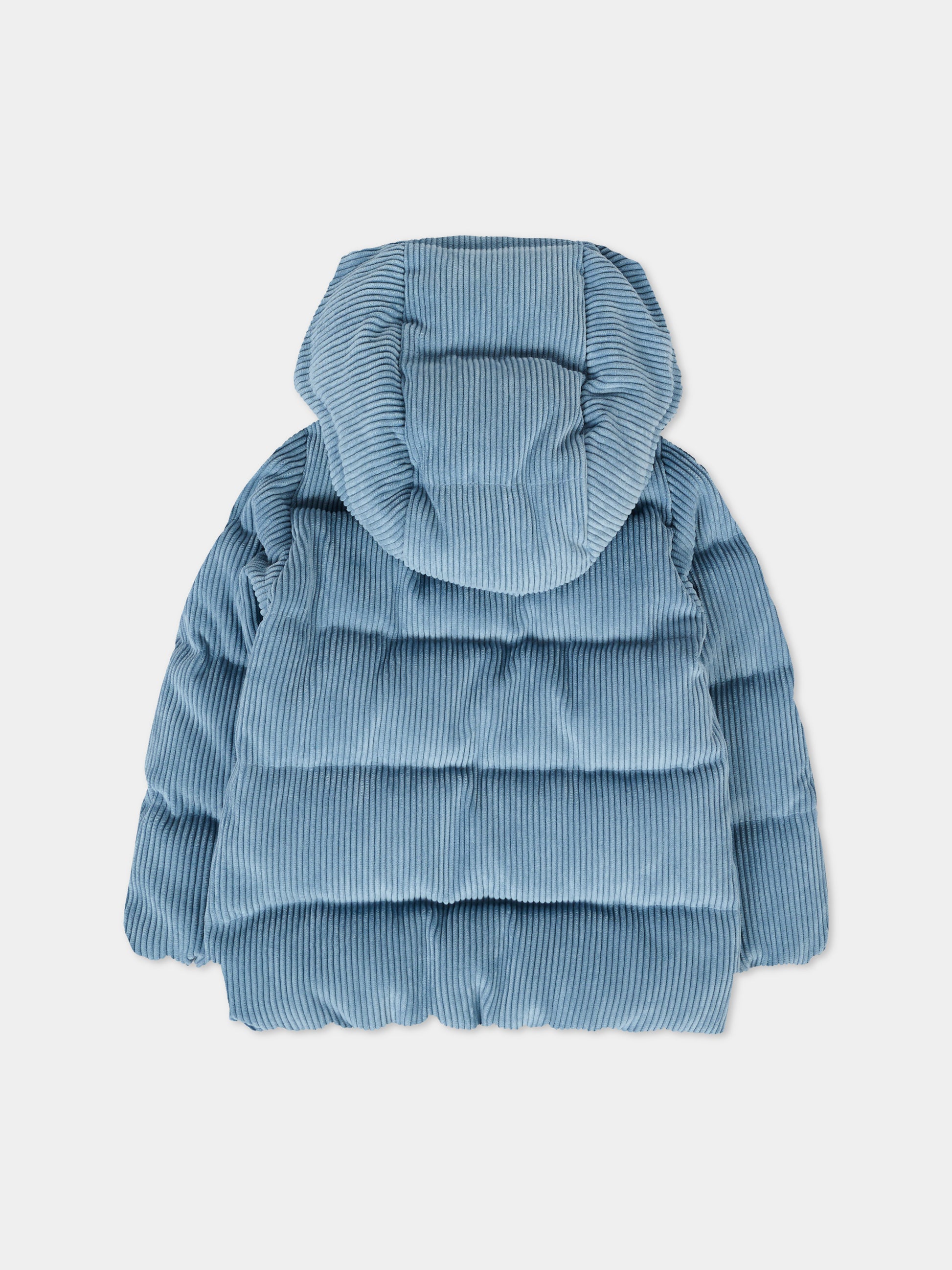 Piumino Puki azzurro per neonato con logo,Moncler Kids,K2951 1A00020 5964B 78J