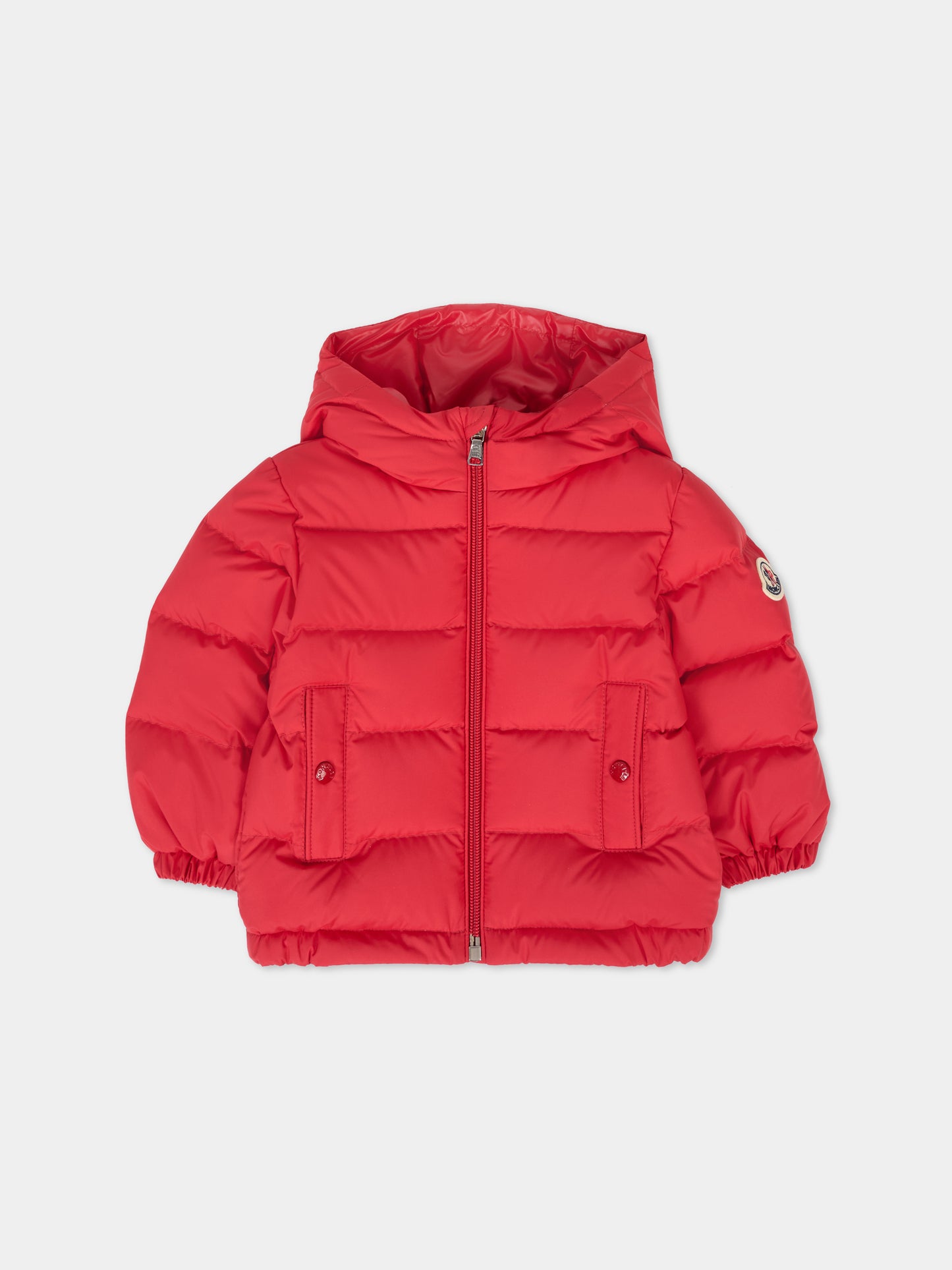 Piumino Taidu rosso per neonato con logo,Moncler Kids,K2951 1A00024 597YW 457