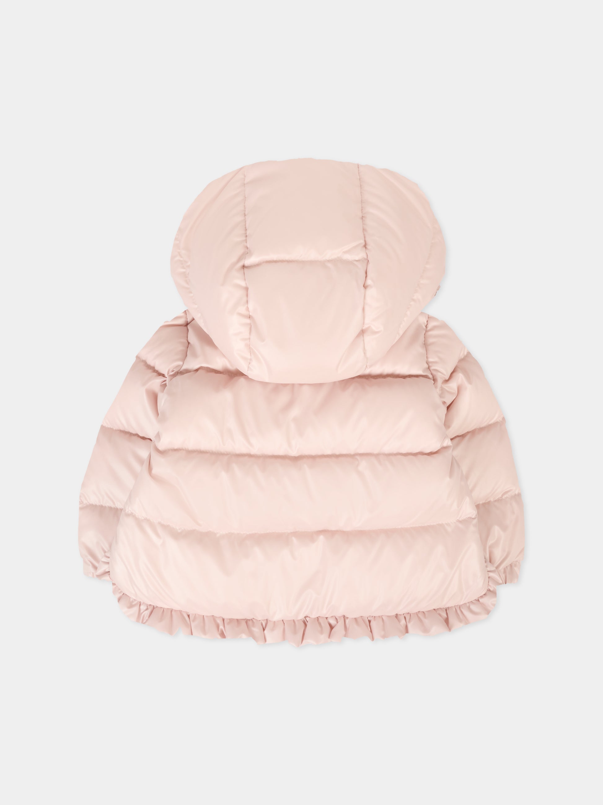 Piumino Tazui rosa per neonata con logo,Moncler Kids,K2951 1A00036 597YX 50X