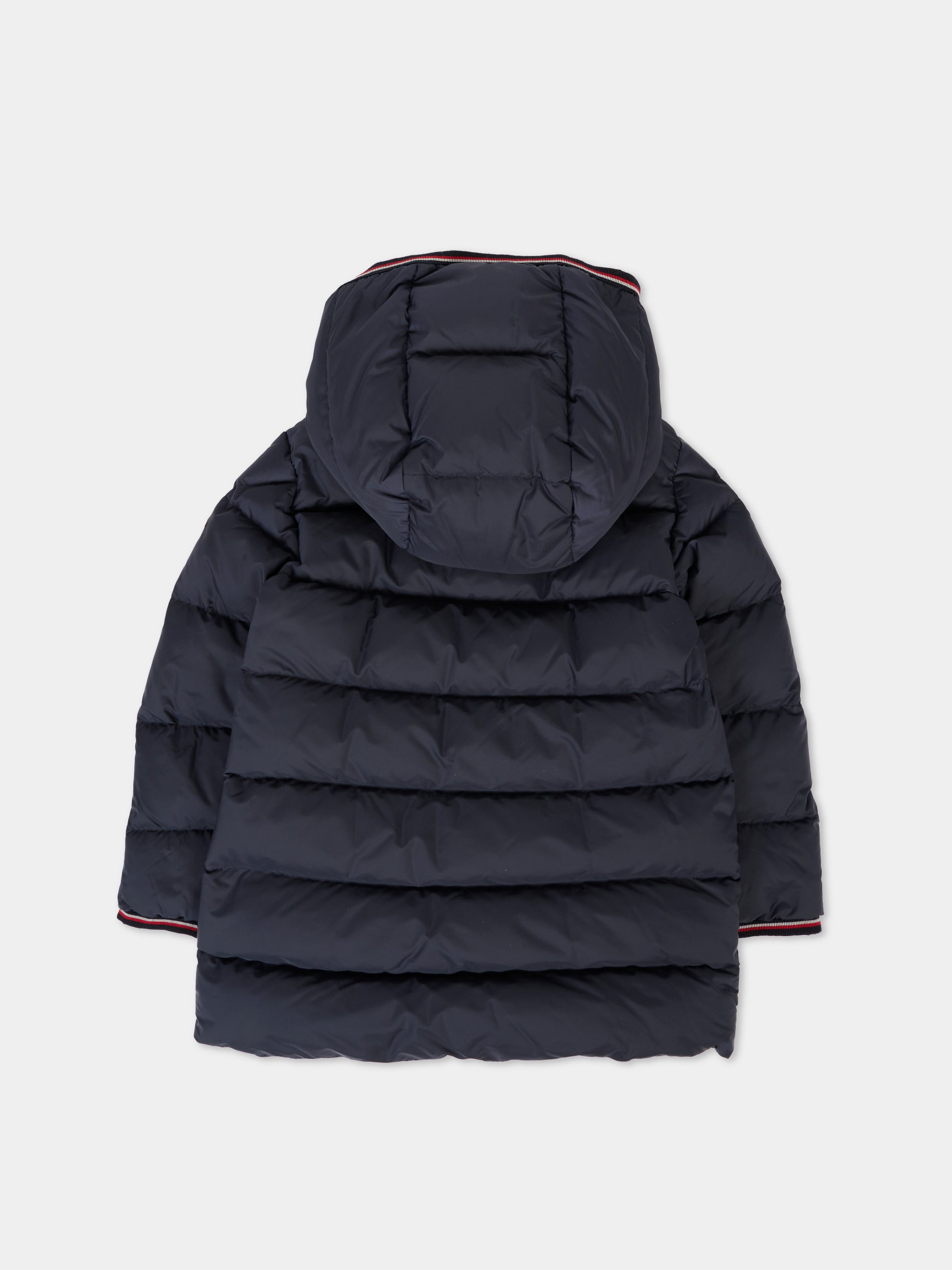 Piumino Saito blu per neonato con logo,Moncler Kids,K2951 1C00002 53A5E 742