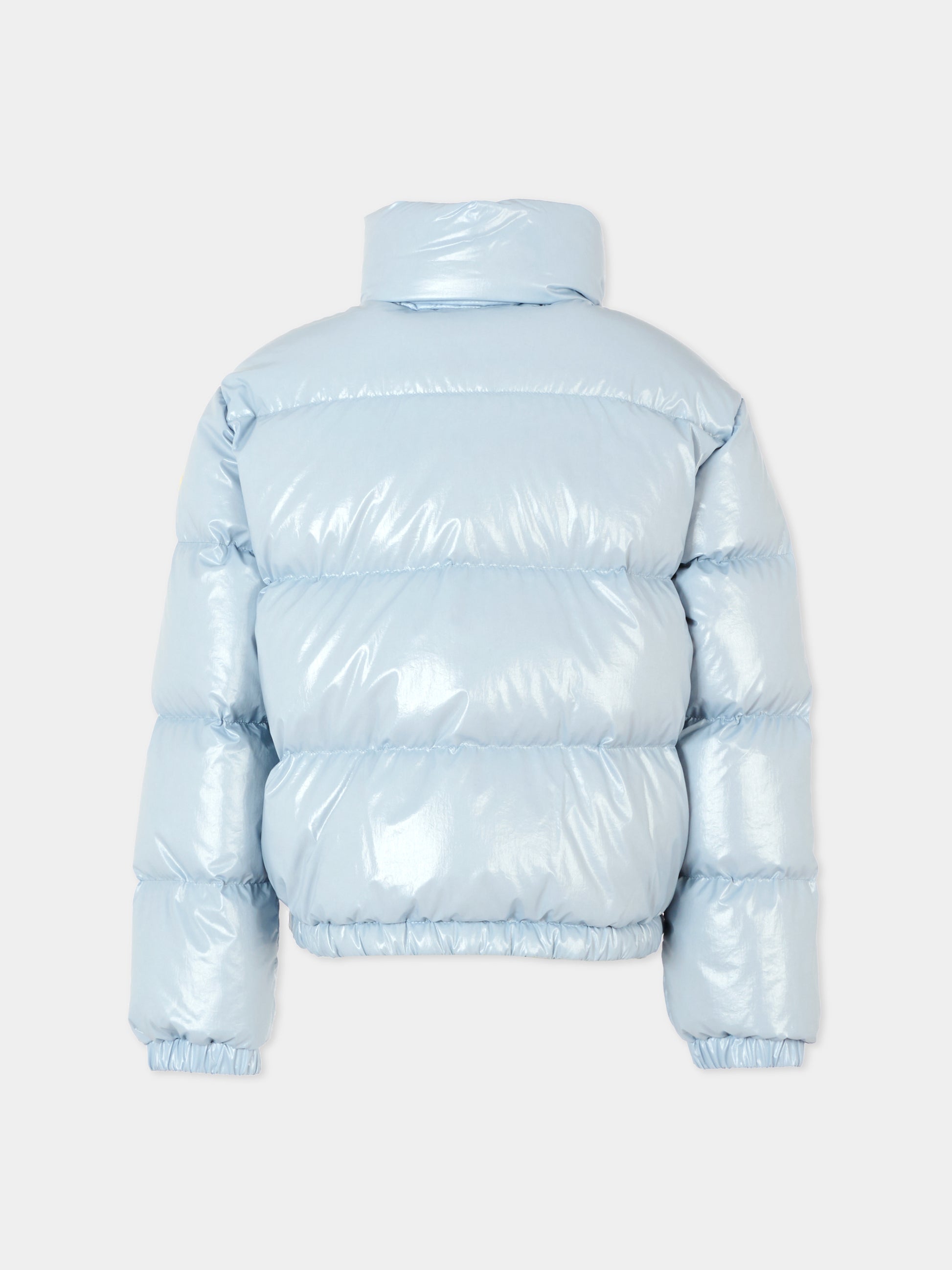 Piumino Puivert azzurro per bambina con logo,Moncler Kids,K2954 1A00075 597EU 715