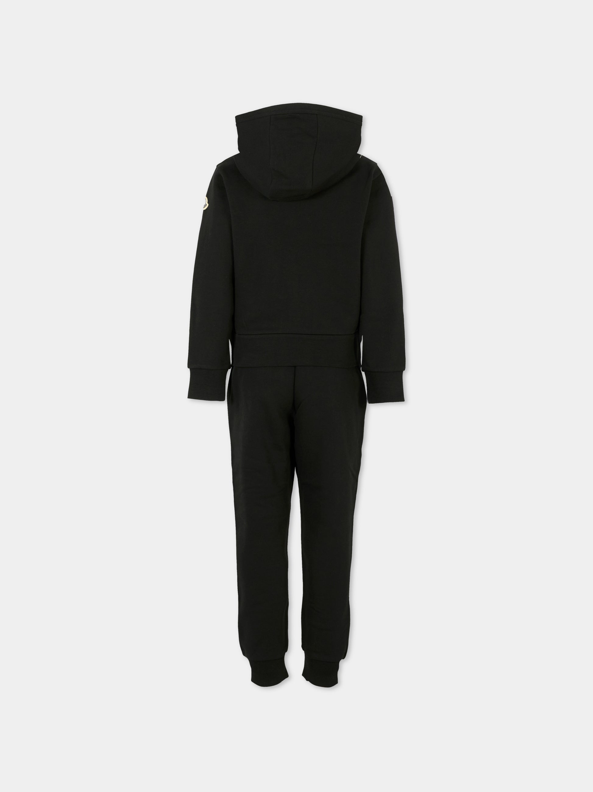 Completo nero per bambino con logo,Moncler Kids,K2954 8M00008 899PS 999