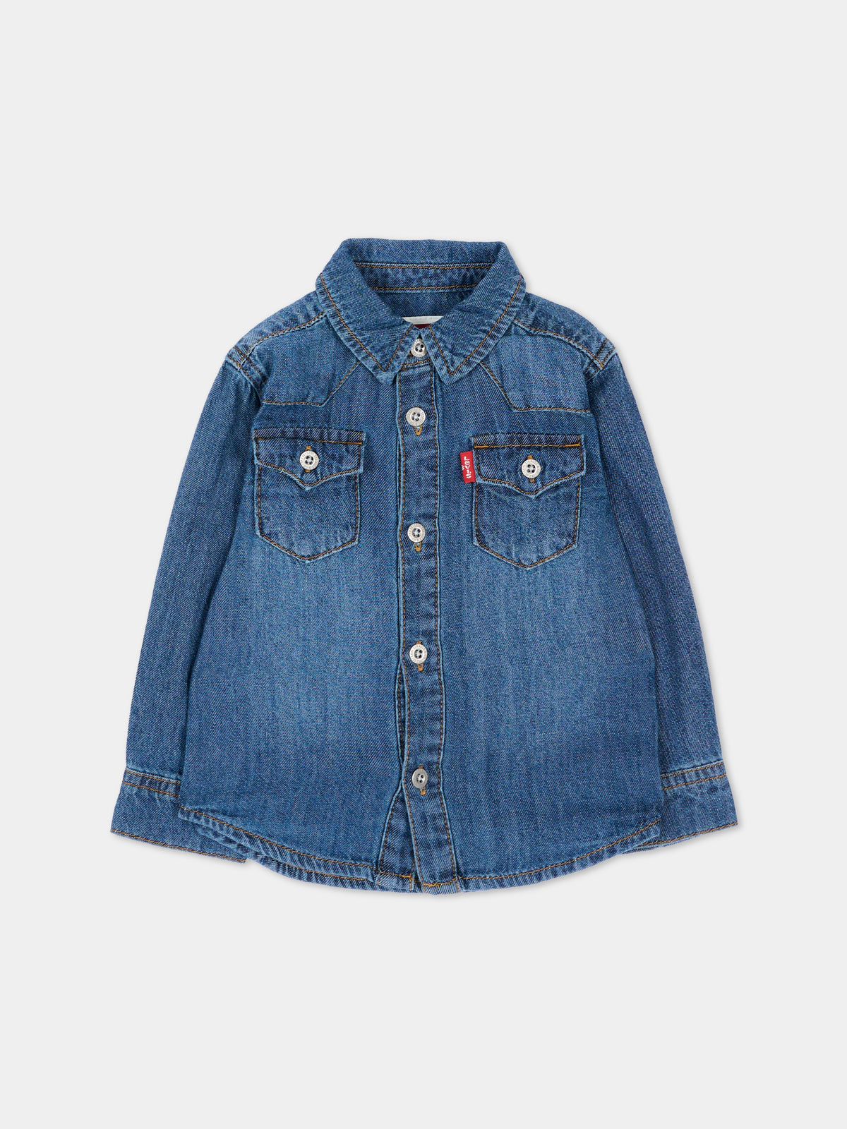 Camicia a manica lunga denim per neonati,Levi's Kids,6EM335 MDK