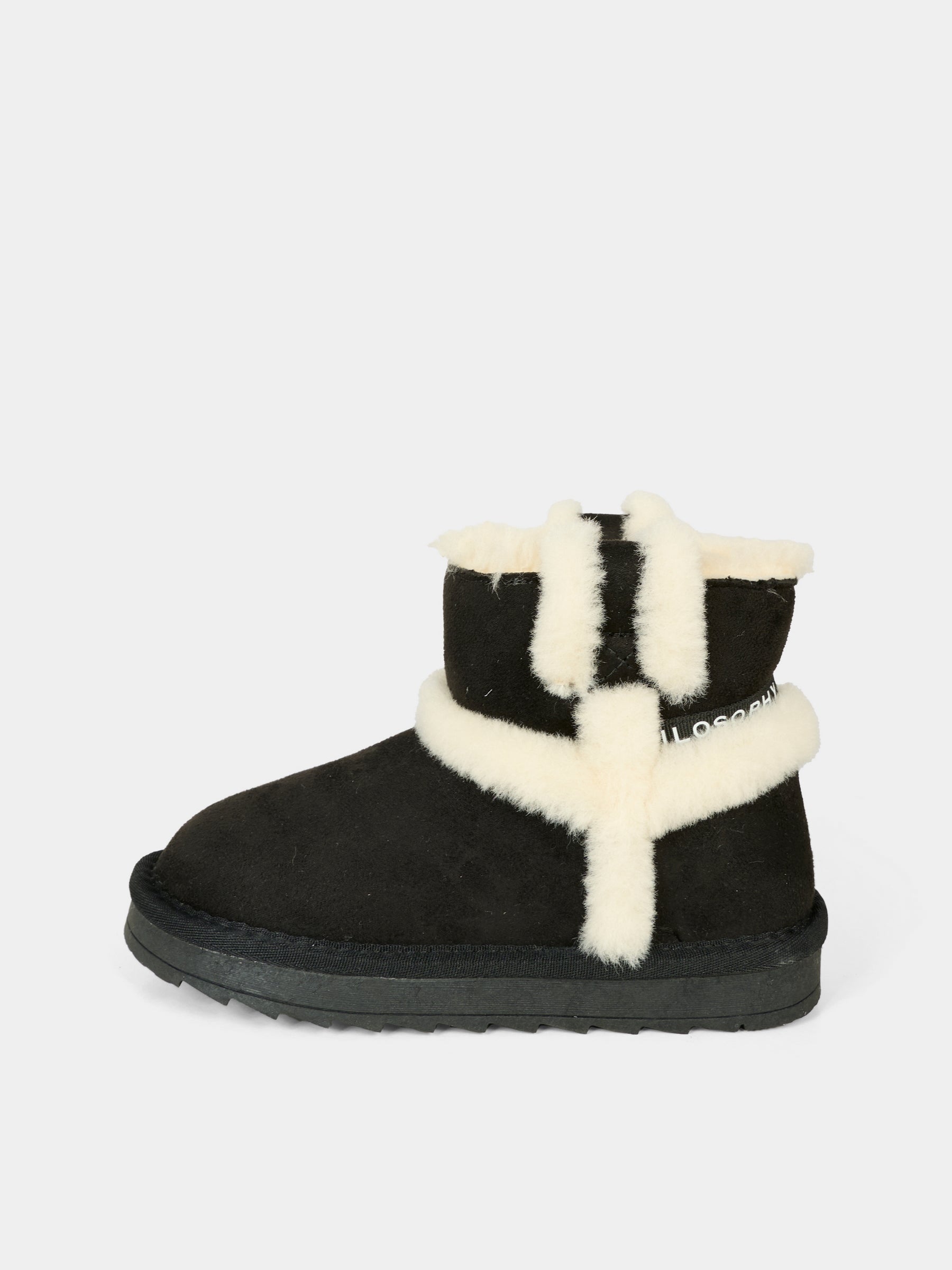 Stivaletti neri per bambina con logo,Philosophy,I8F002 - 6702 - P050