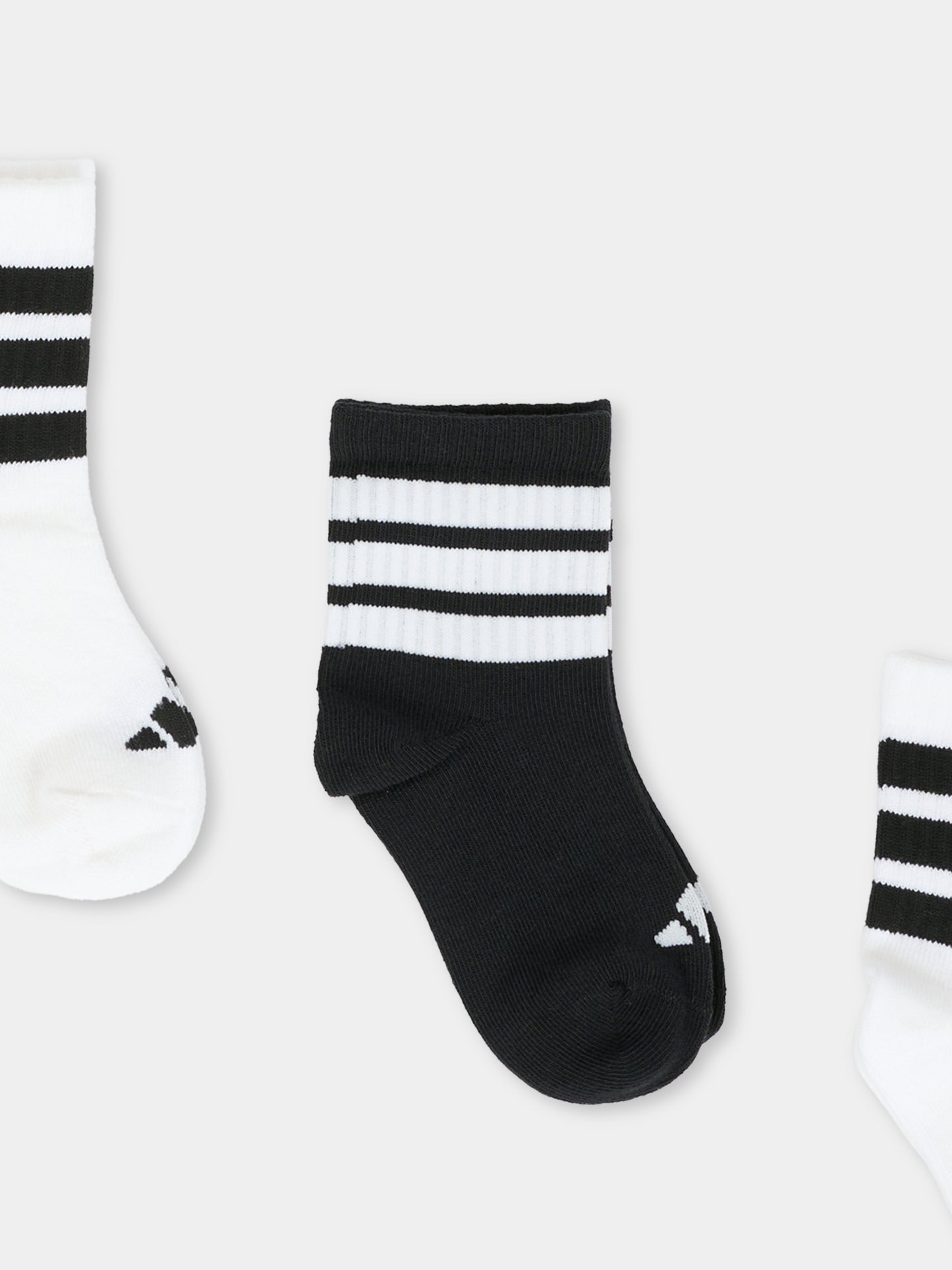 Set calze bianche per bambini con logo,Adidas,JD1349