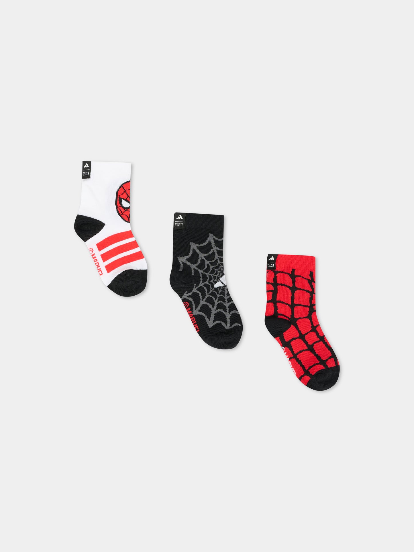 Set calze nere per bambino con Spiderman,Adidas,JM1827